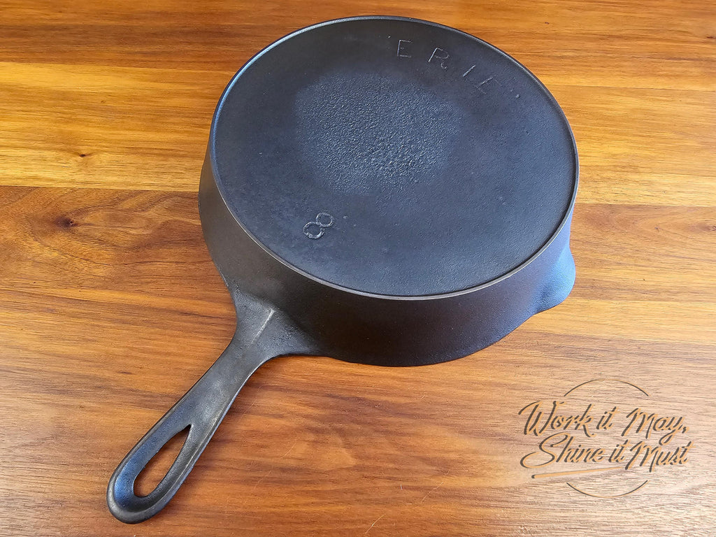 Erie #8 Vintage Restored Cast Iron Skillet - 3rd Series - Pre-Griswold