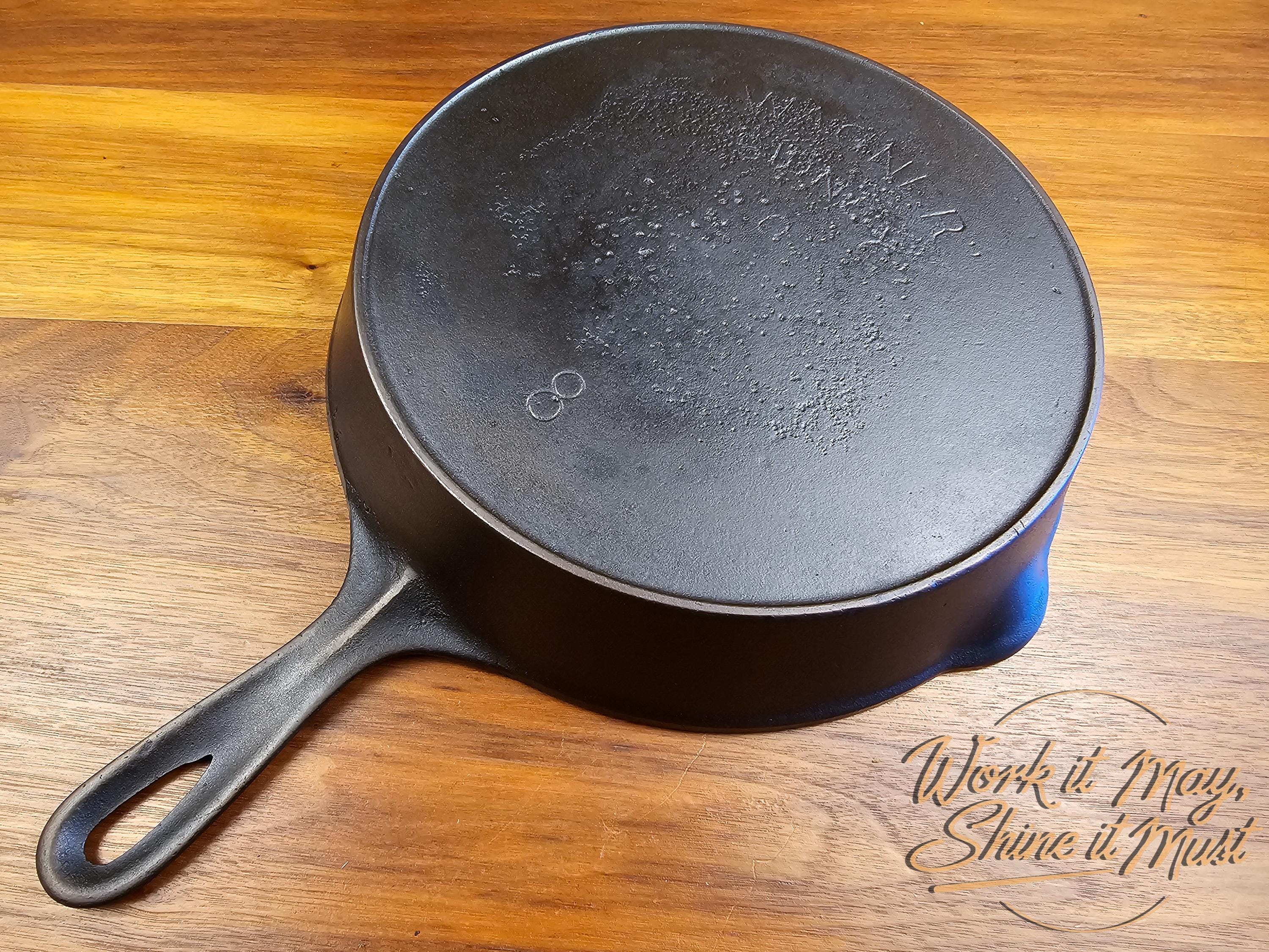 Wagner Sidney O #8 Vintage Restored Cast Iron Skillet - Double Arc Logo