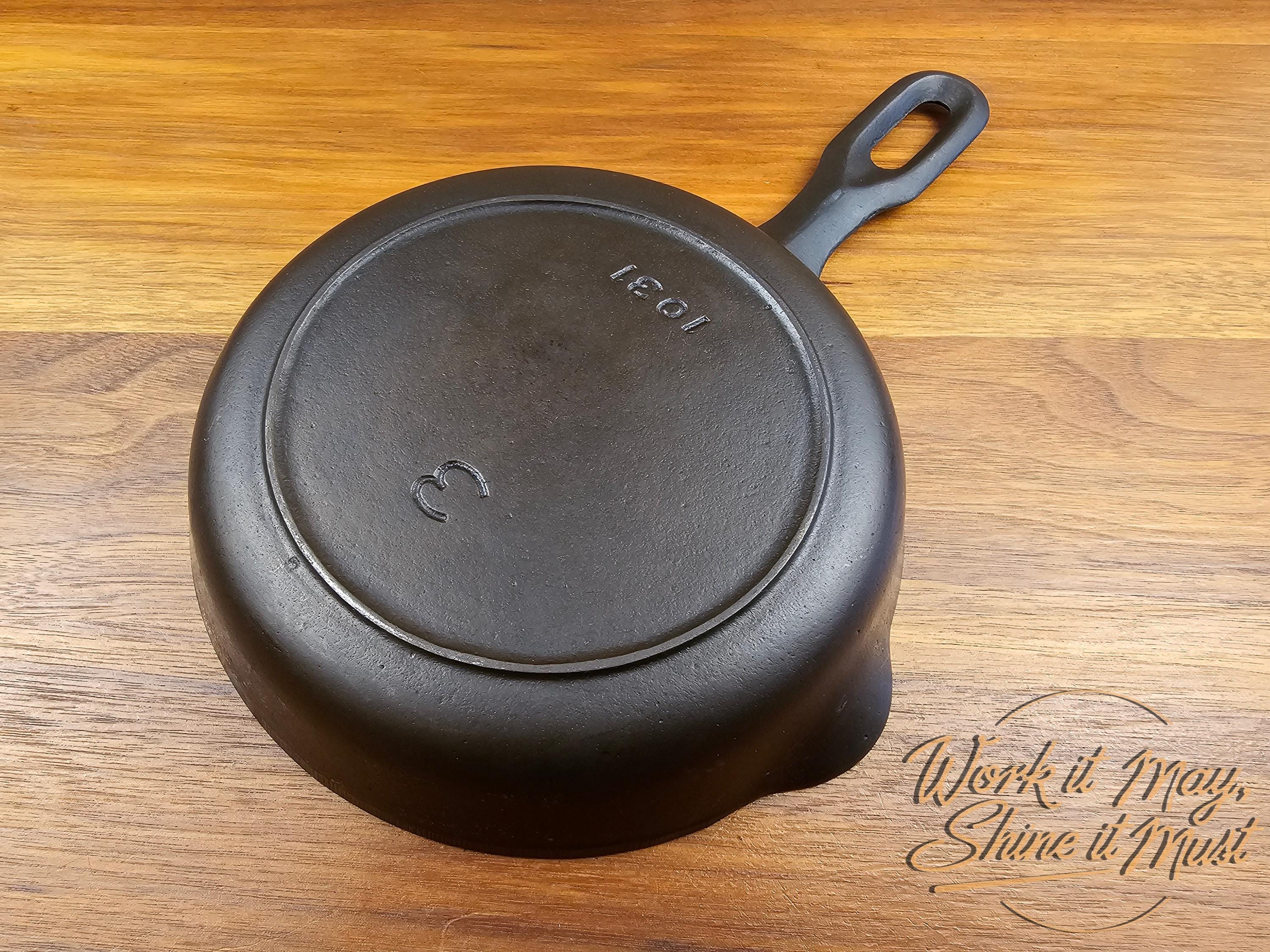 Griswold #3 Vintage Restored Cast Iron Skillet 1031 Iron Mountain Series