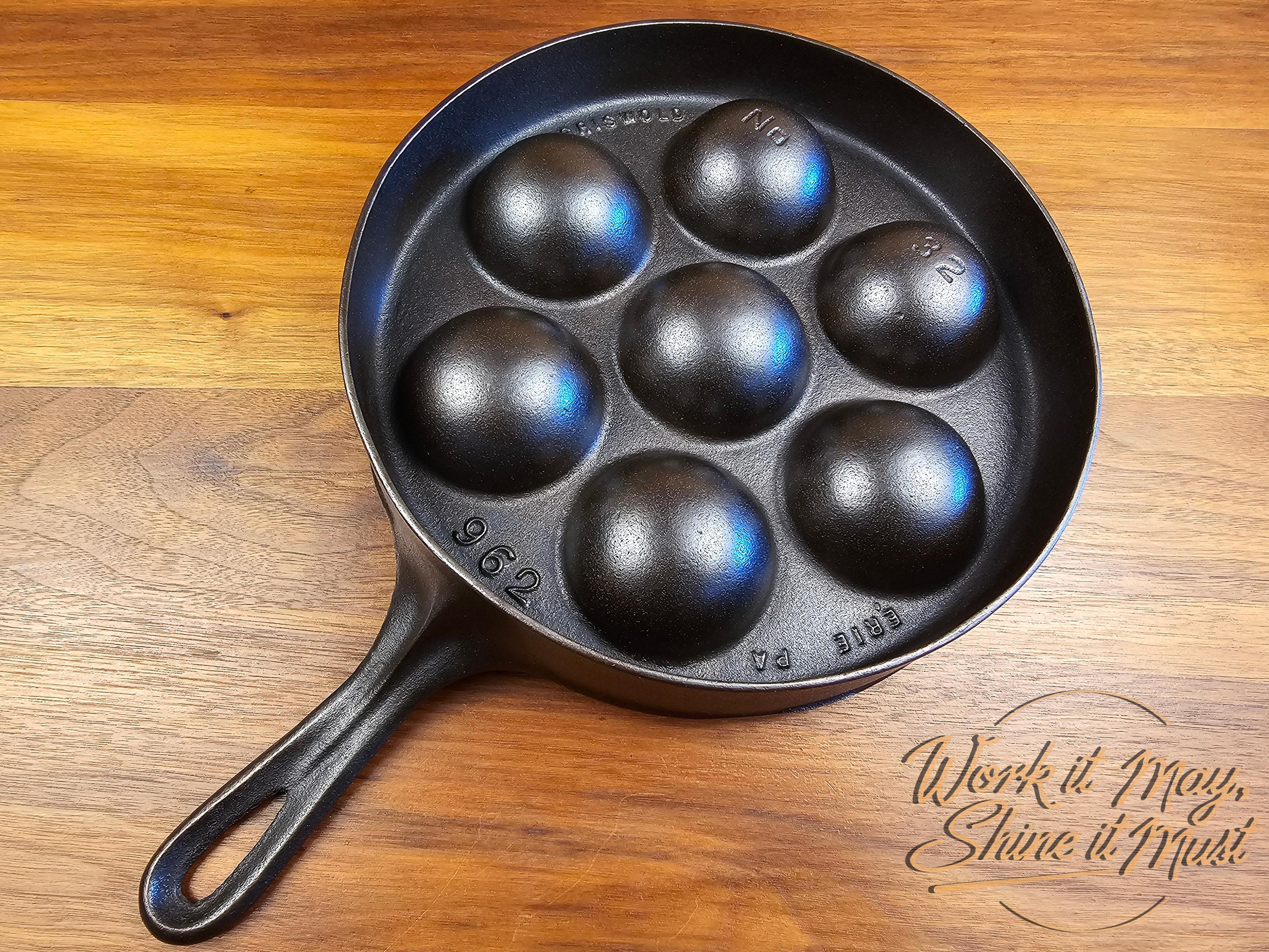Griswold #32 Vintage Restored Cast Iron Aebleskiver - 962