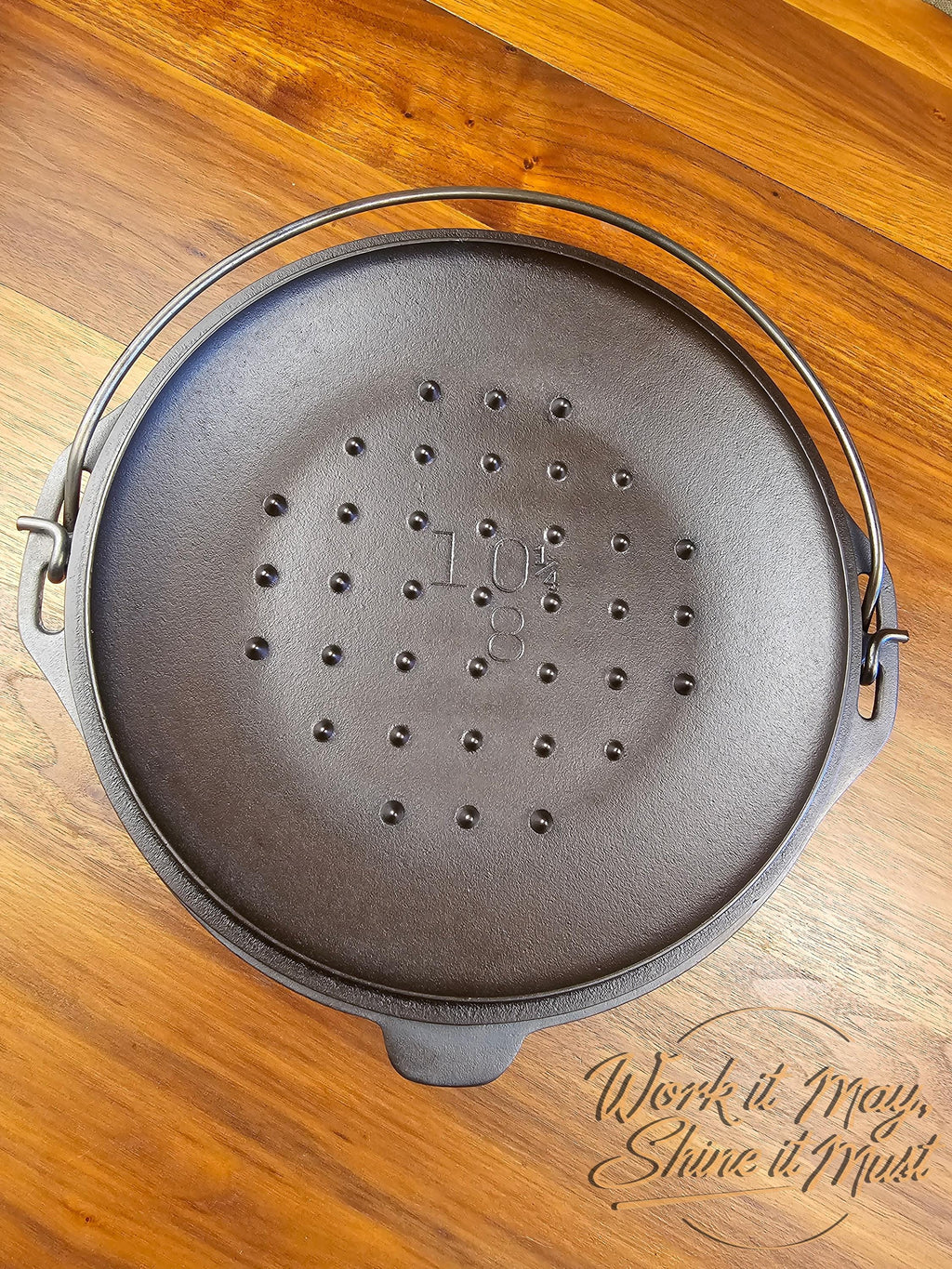 Lodge #8 Vintage Restored Cast Iron Dutch Oven 1930s (5 Quart)