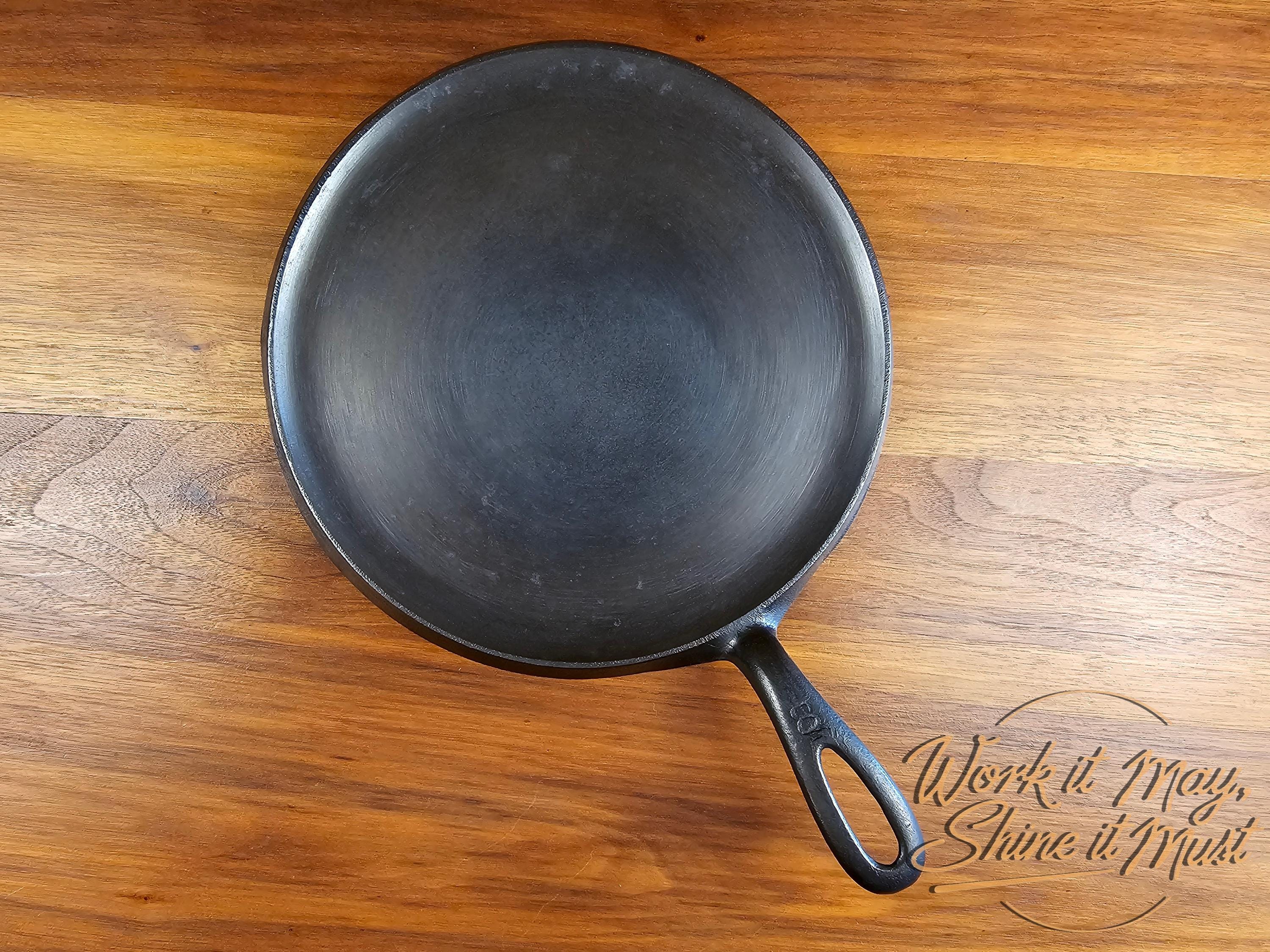 Griswold #8 Vintage Restored Cast Iron Griddle - Large Block Logo 608