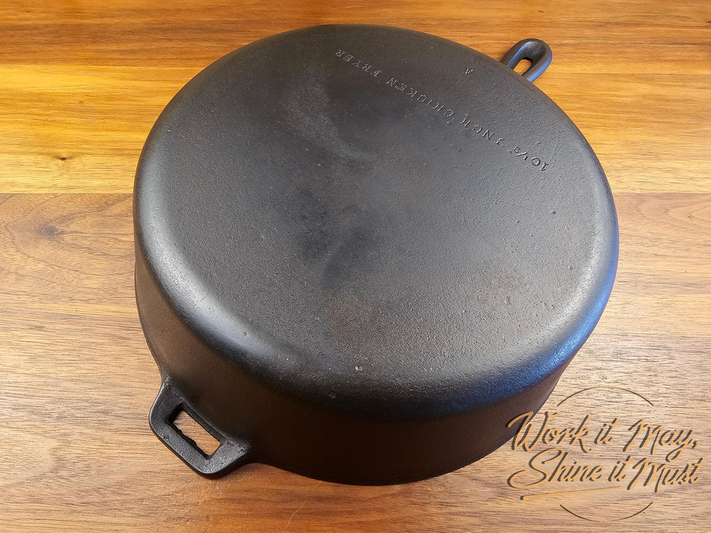 Restored Wagner Ware #8 Chicken Fryer - 10.5" Cast Iron Skillet