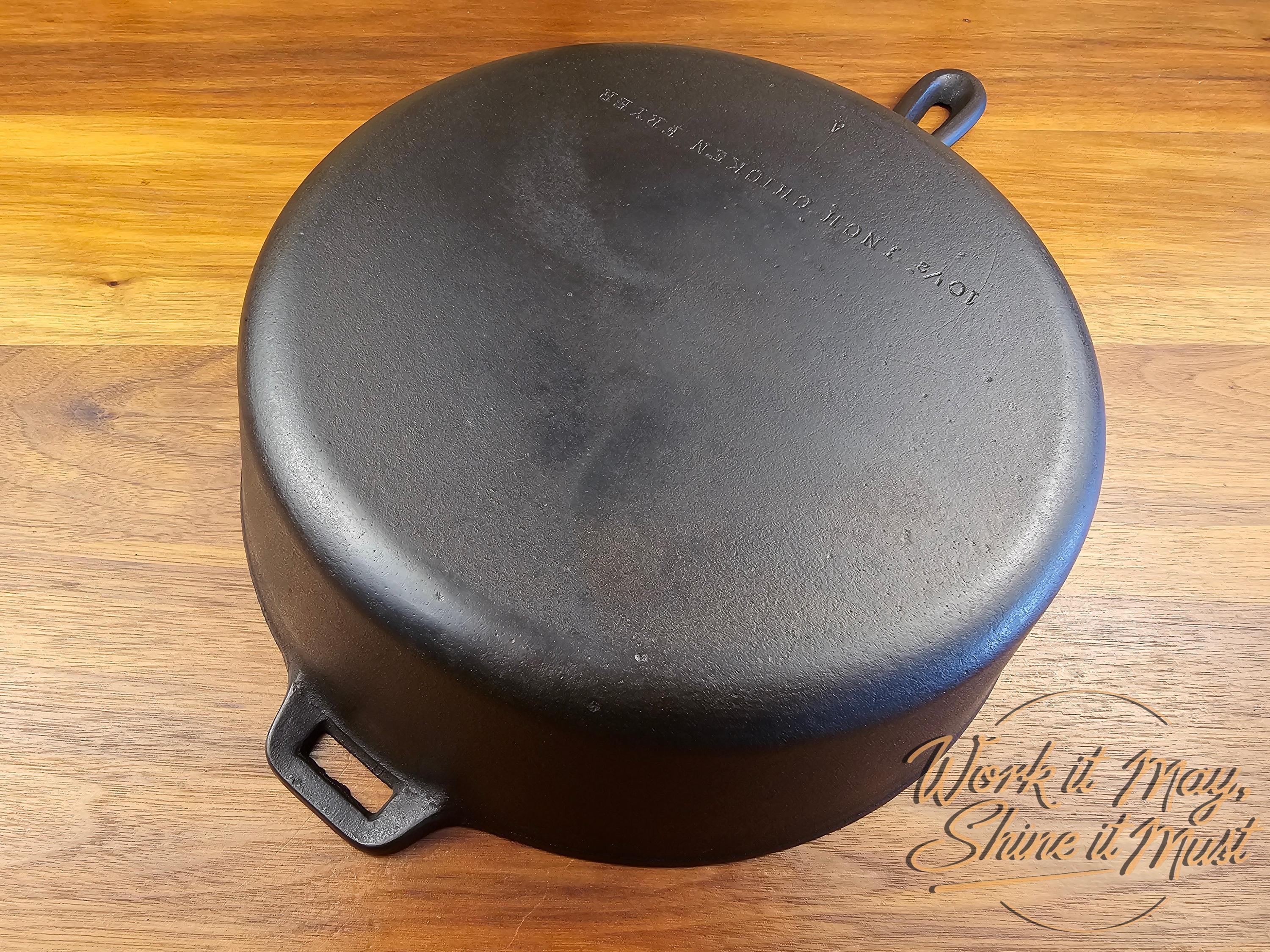 Restored Wagner Ware #8 Chicken Fryer - 10.5" Cast Iron Skillet