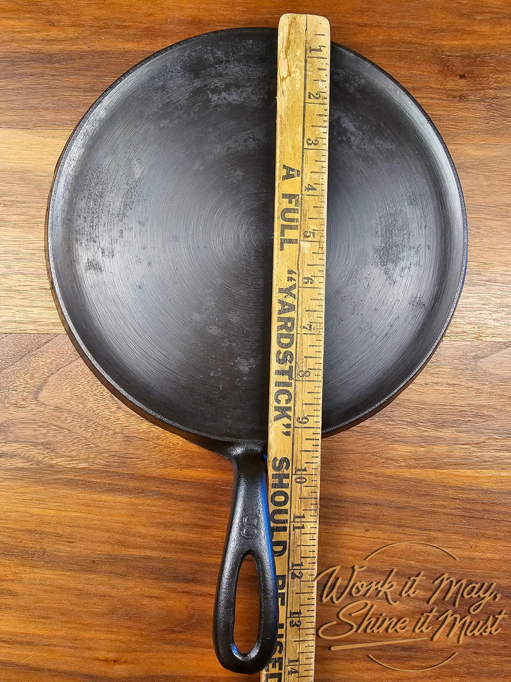 Griswold #8 Vintage Restored Cast Iron Griddle Large Block Logo 608