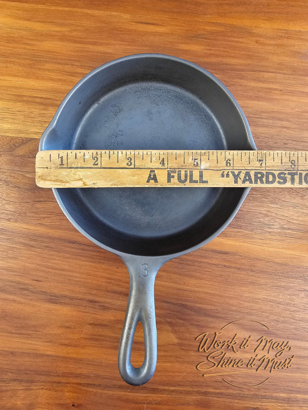 Wagner Ware Sidney O #3 Vintage Restored Cast Iron Skillet - Pie Logo 1053