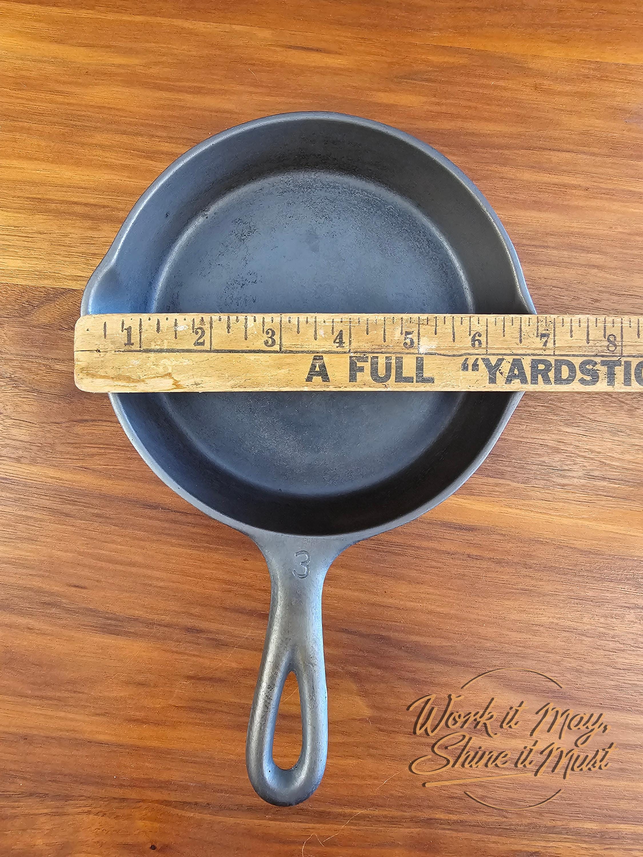 Wagner Ware Sidney O #3 Vintage Restored Cast Iron Skillet - Pie Logo 1053