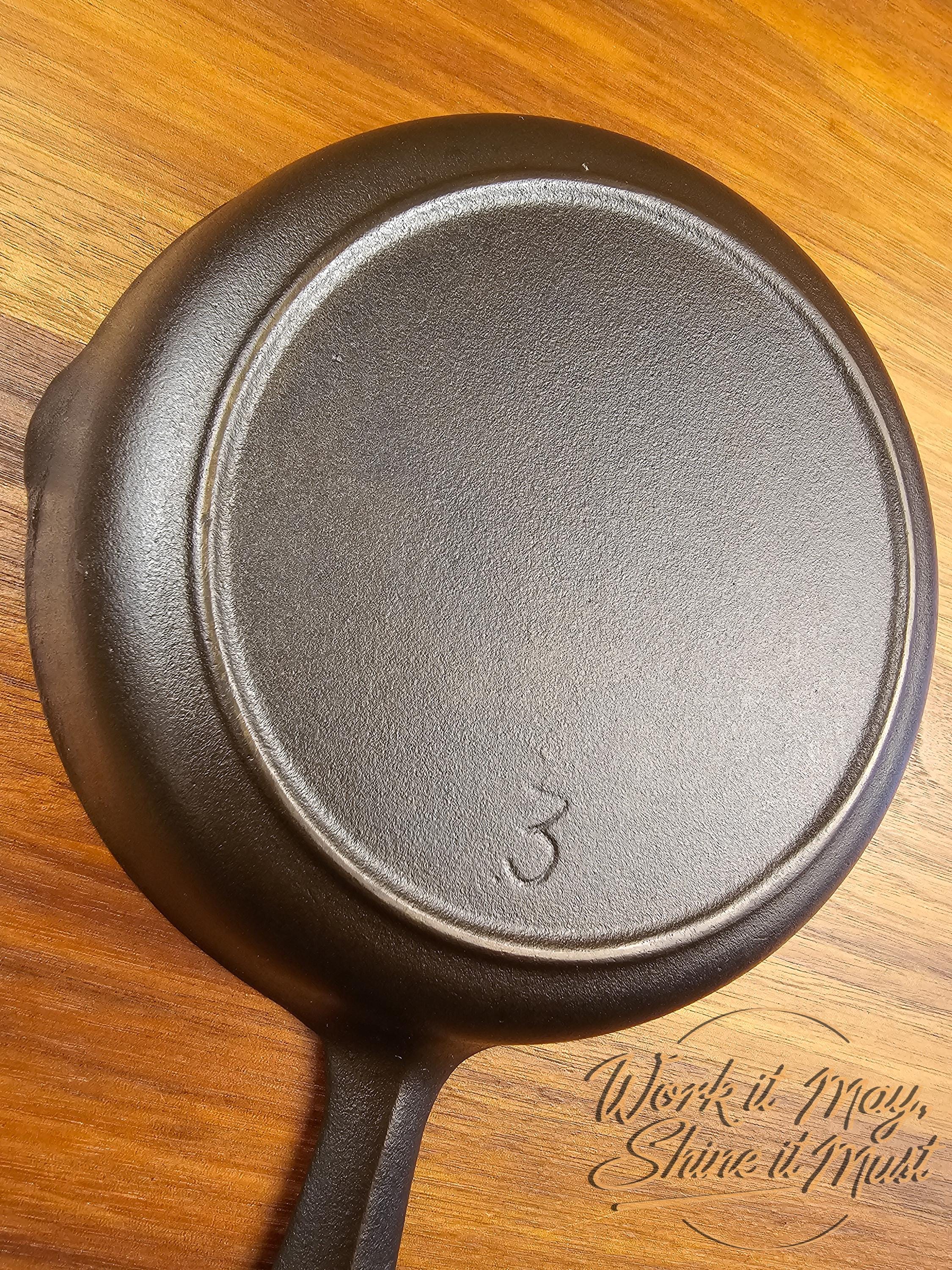 Birmingham Stove & Range (BSR) #3 Vintage Restored Cast Iron Skillet Red Mountain Series