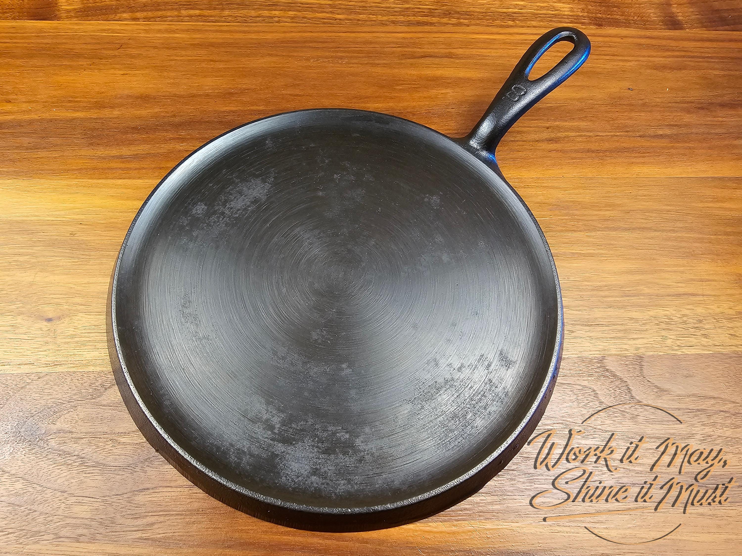 Griswold #8 Vintage Restored Cast Iron Griddle Large Block Logo 608