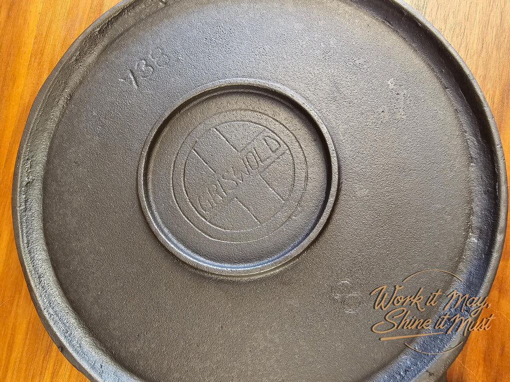 Griswold #8 Vintage Restored Cast Iron Griddle - Slant Logo 738