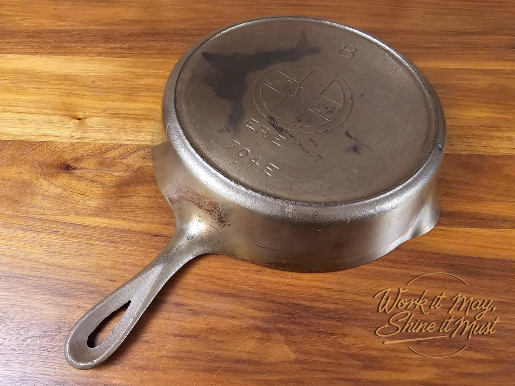 Griswold #8 Vintage Restored Nickel Plated Skillet - Slant Logo 704E - No EPU