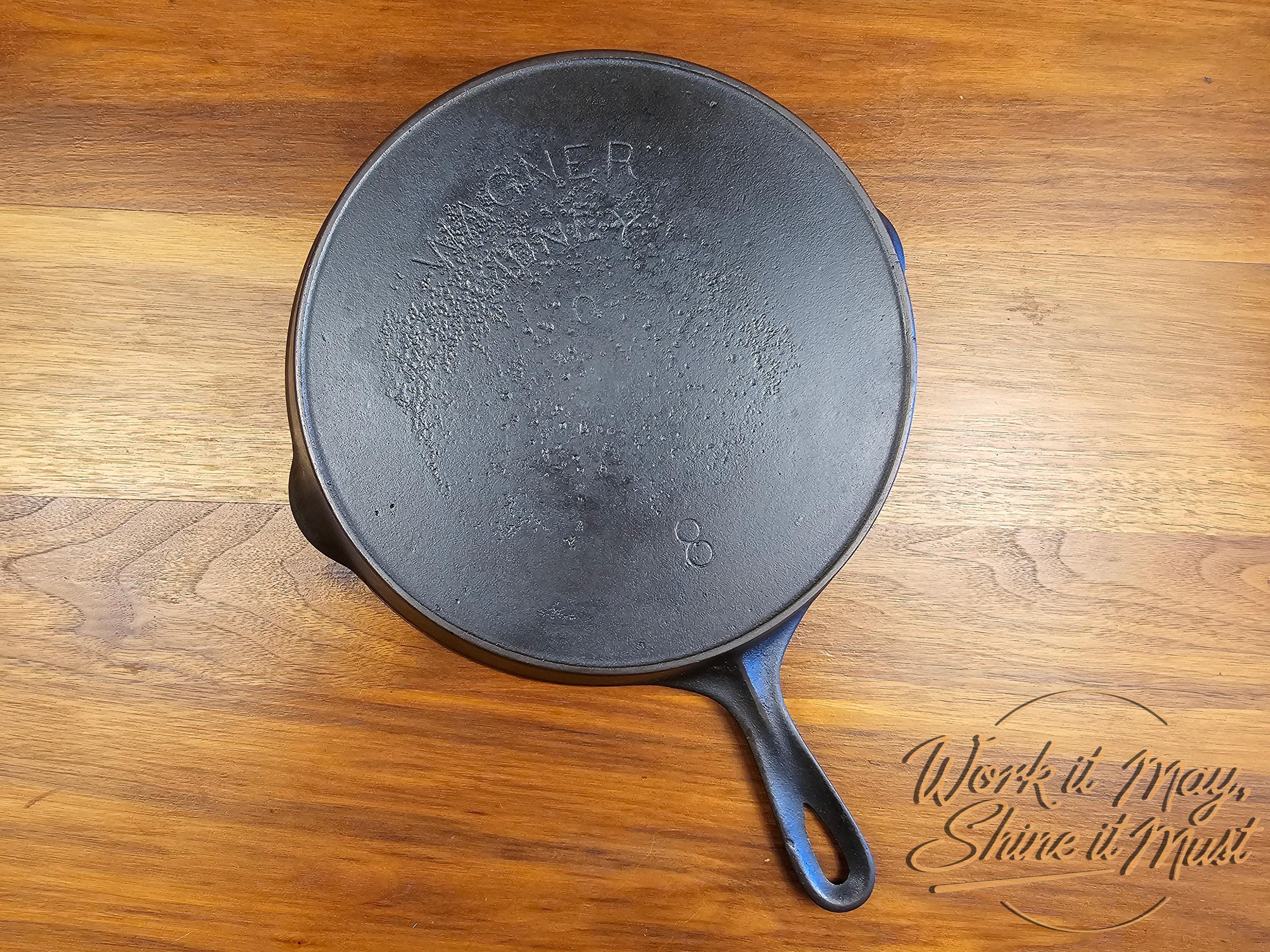Wagner Sidney O #8 Vintage Restored Cast Iron Skillet - Double Arc Logo