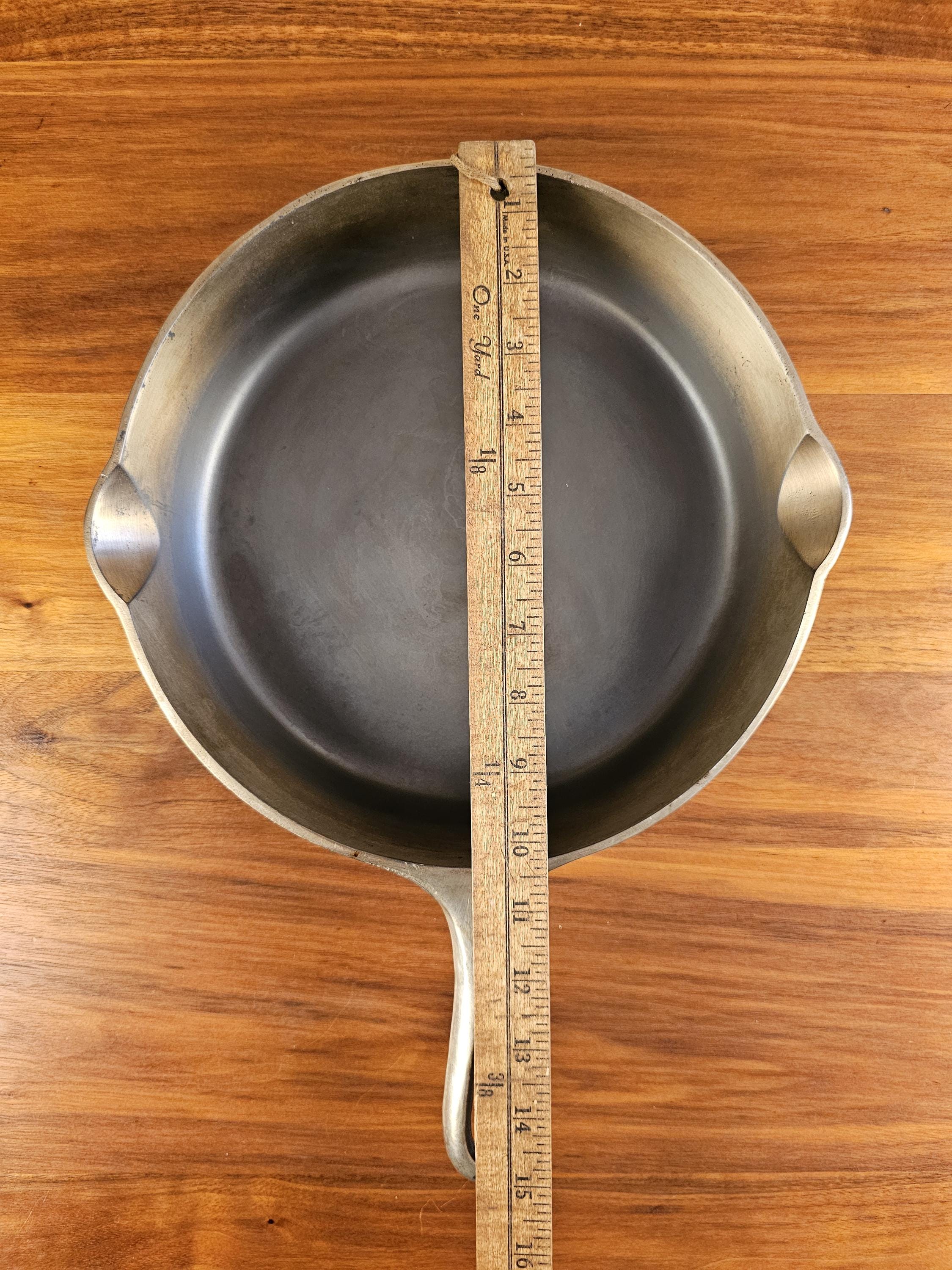 Griswold #8 Vintage Restored Nickel Plated Skillet - Slant Logo 704E - No EPU