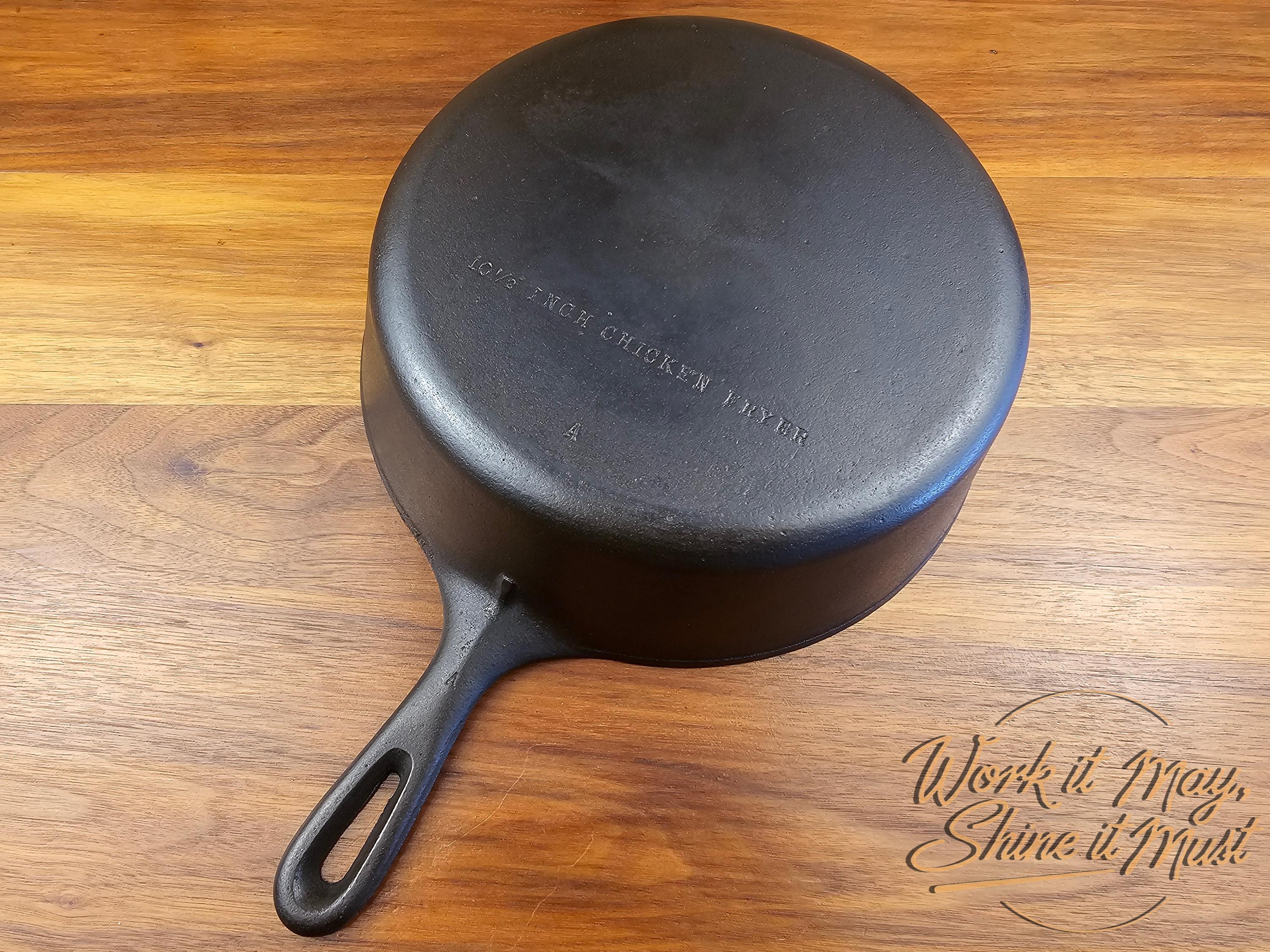 Restored Wagner Ware #8 Chicken Fryer - 10.5" Cast Iron Skillet