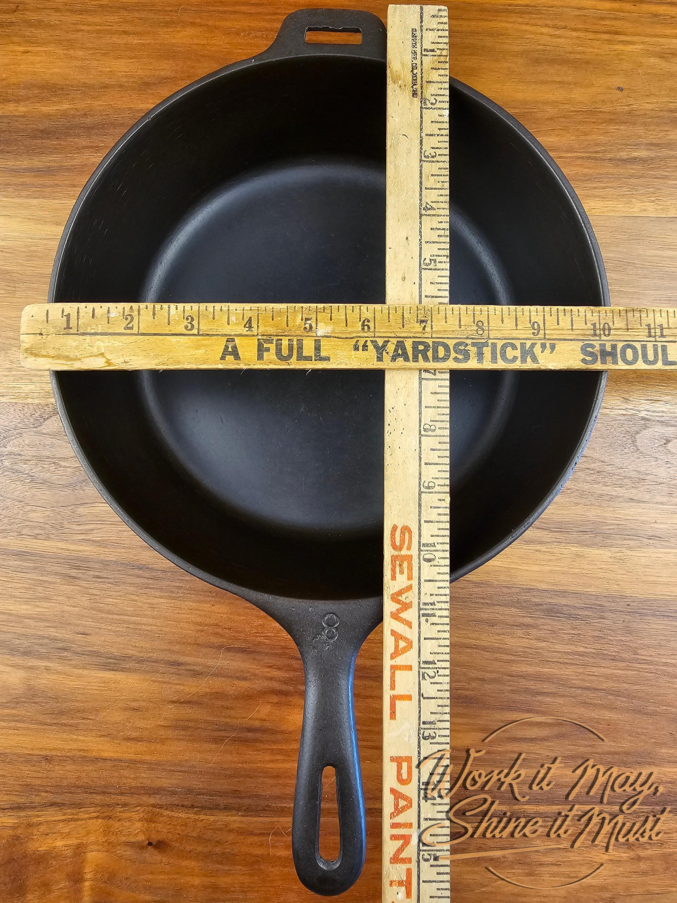Restored Wagner Ware #8 Chicken Fryer - 10.5" Cast Iron Skillet