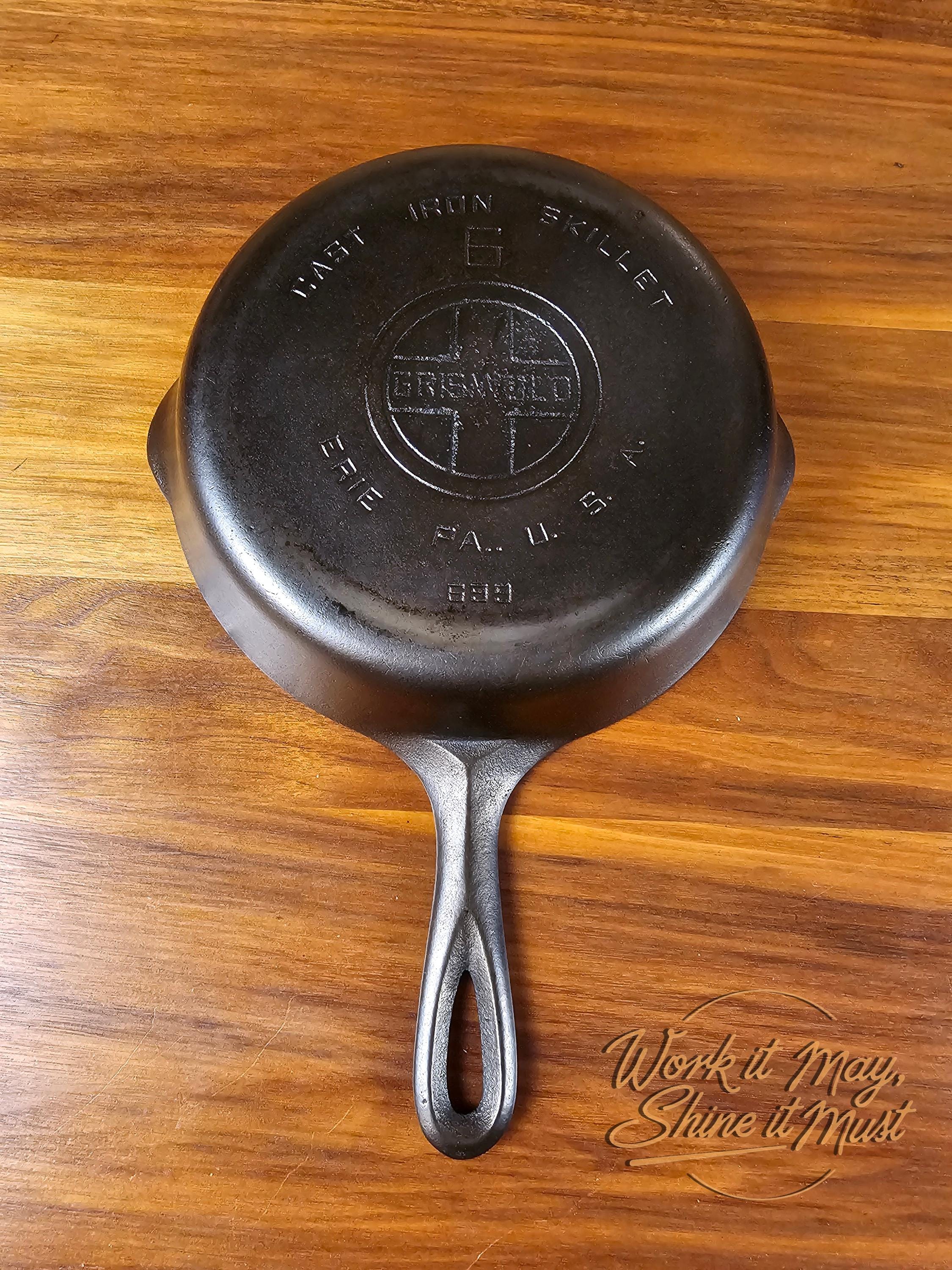 Griswold #6 Vintage Restored Cast Iron Skillet - Large Block Logo 699