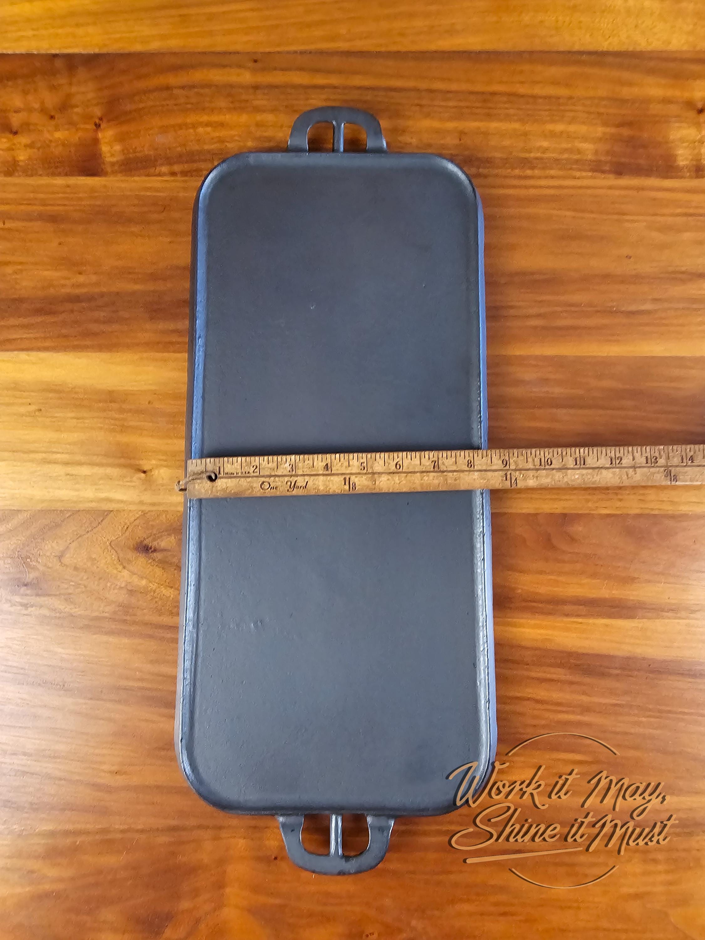Erie #8 Vintage Restored Cast Iron Rectangular Griddle - 745