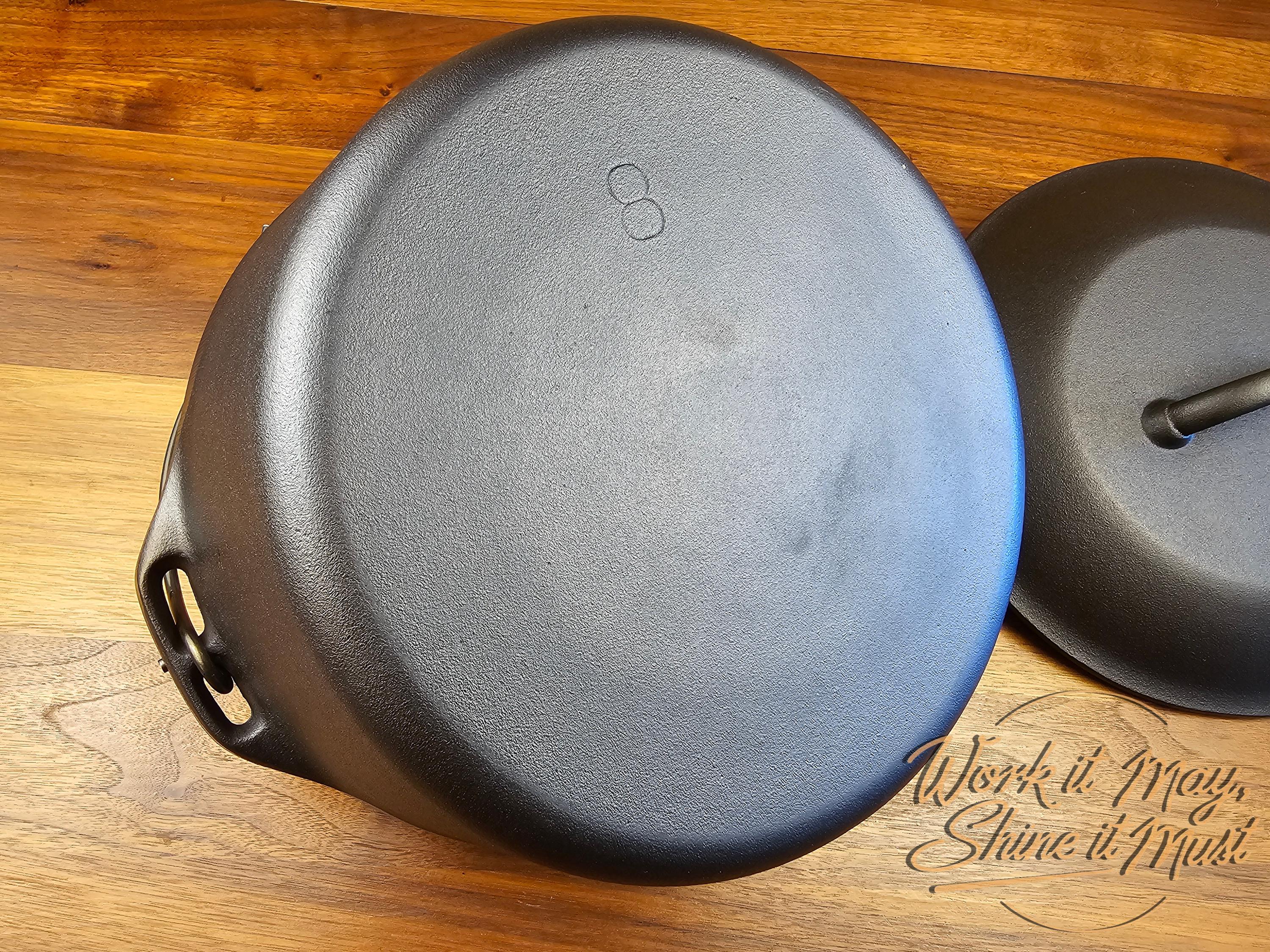 Lodge #8 Vintage Restored Cast Iron Dutch Oven 1930s (5 Quart)