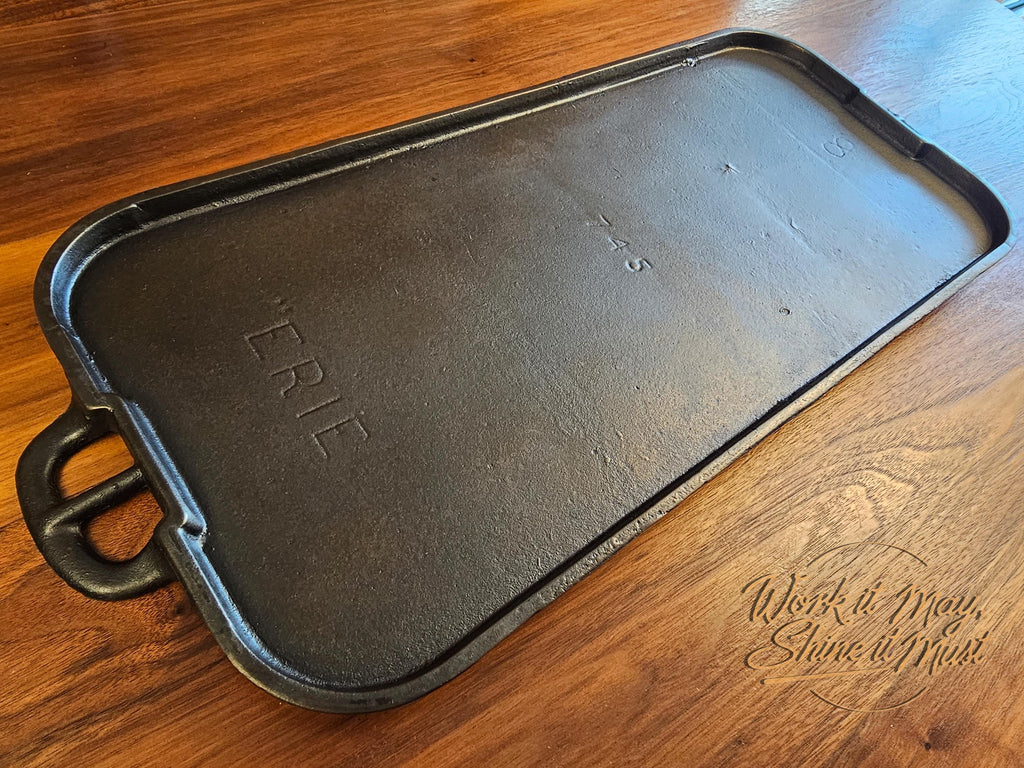 Erie #8 Vintage Restored Cast Iron Rectangular Griddle - 745