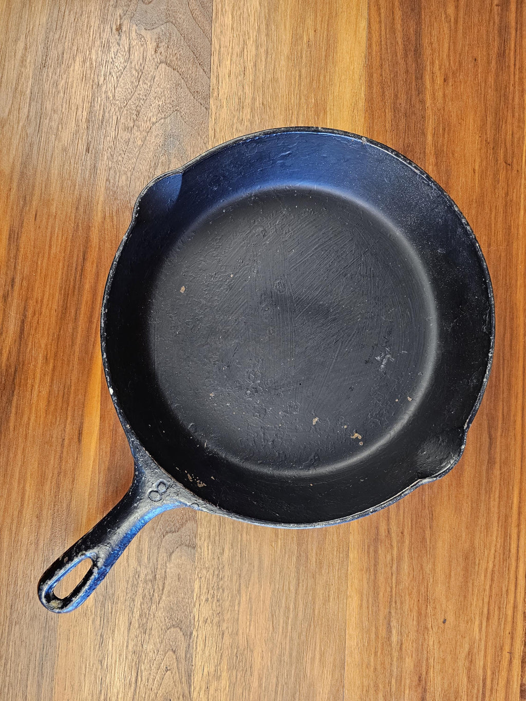 Vollrath #8 Vintage Cast Iron Skillet - Hand-Painted Pears by Evelyn LaPierre (1986)