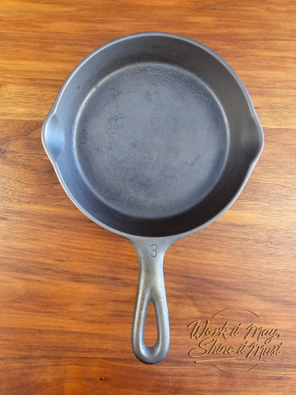 Wagner Ware Sidney O #3 Vintage Restored Cast Iron Skillet - Pie Logo 1053