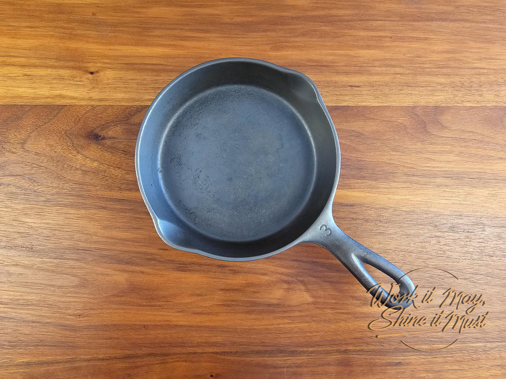 Wagner Ware Sidney O #3 Vintage Restored Cast Iron Skillet - Pie Logo 1053