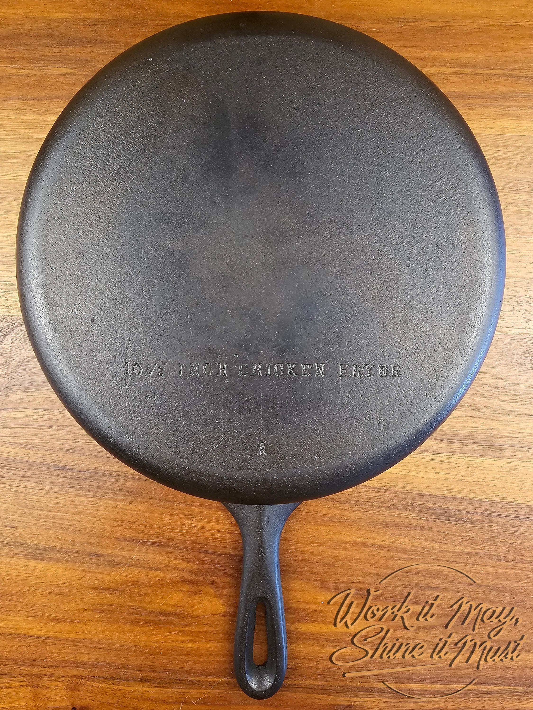 Restored Wagner Ware #8 Chicken Fryer - 10.5" Cast Iron Skillet