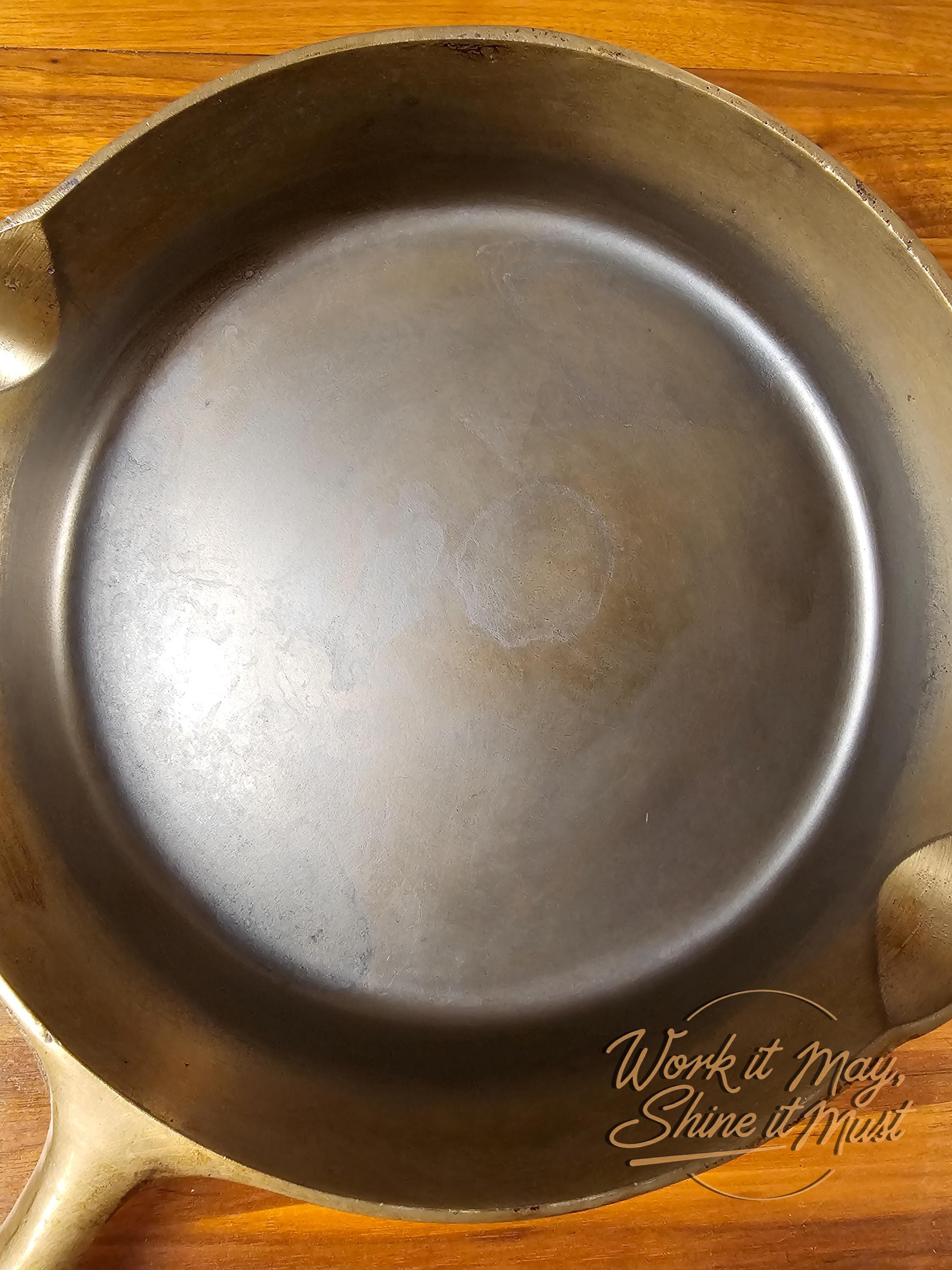 Griswold #8 Vintage Restored Nickel Plated Skillet - Slant Logo 704E - No EPU
