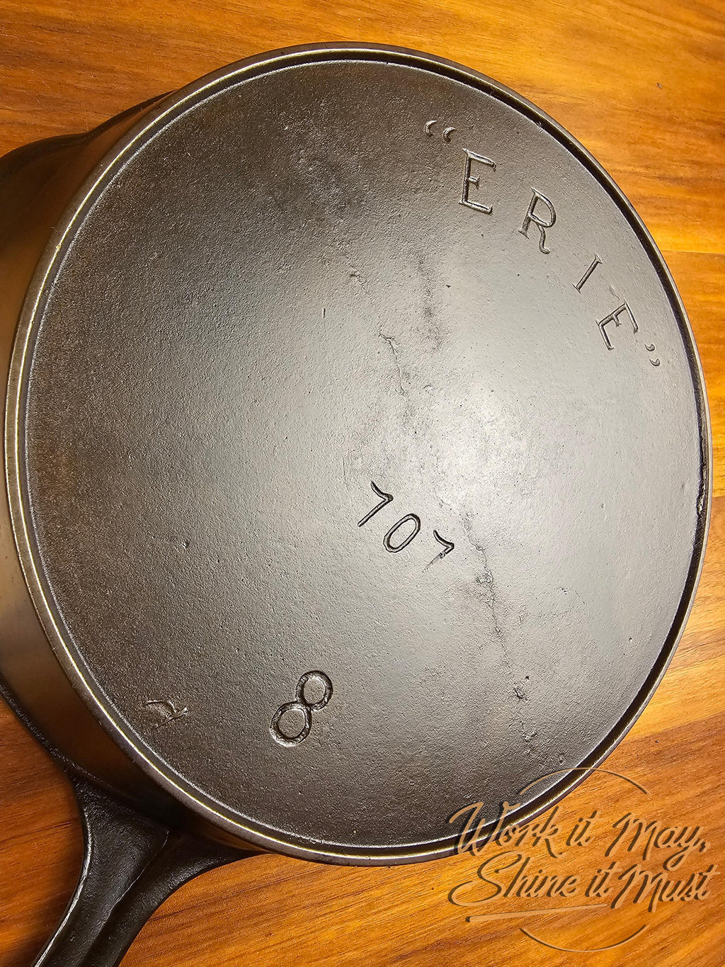 Erie #8 Vintage Restored Cast Iron Skillet - 3rd Series 707 - Pre-Griswold