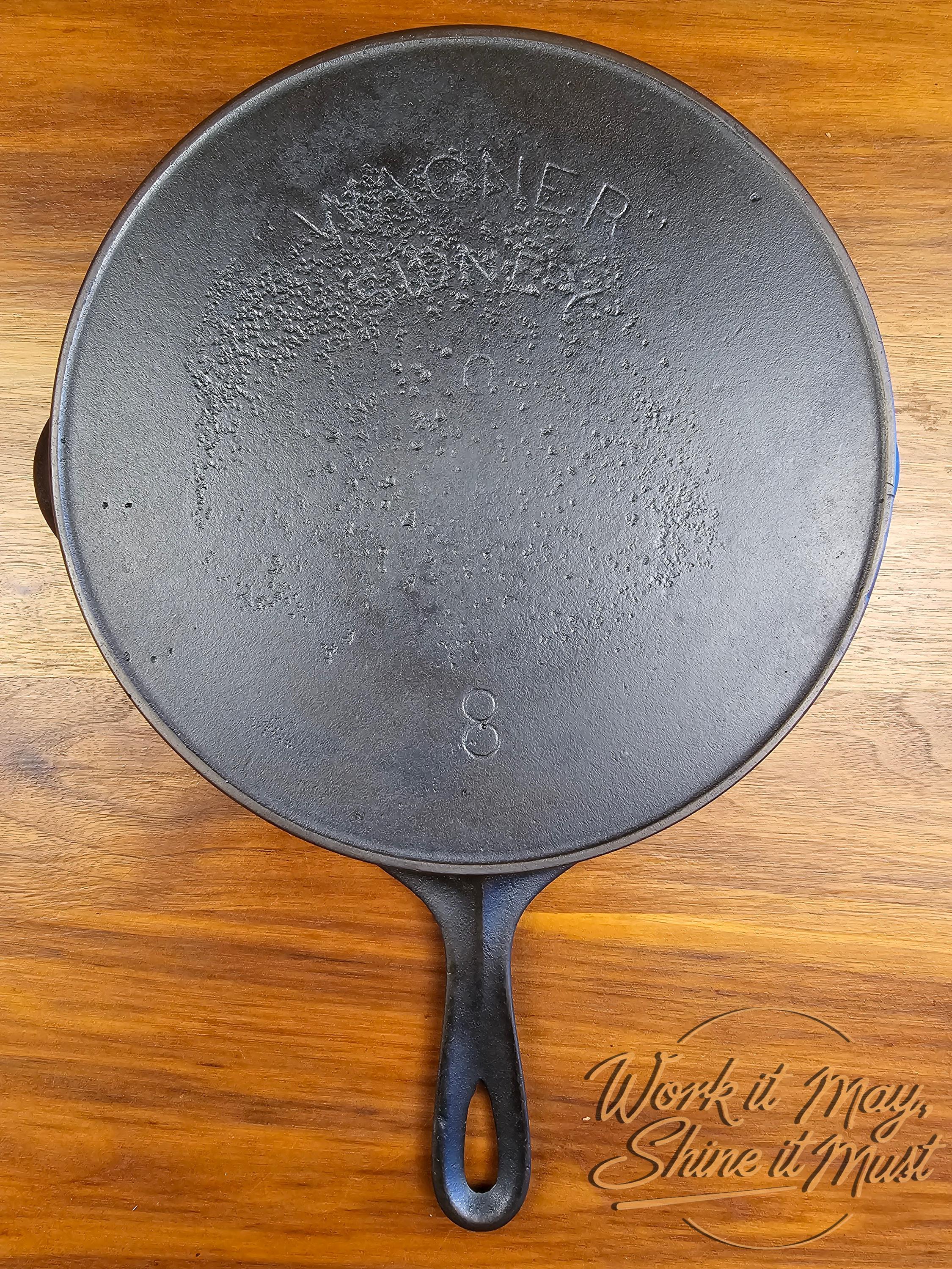 Wagner Sidney O #8 Vintage Restored Cast Iron Skillet - Double Arc Logo