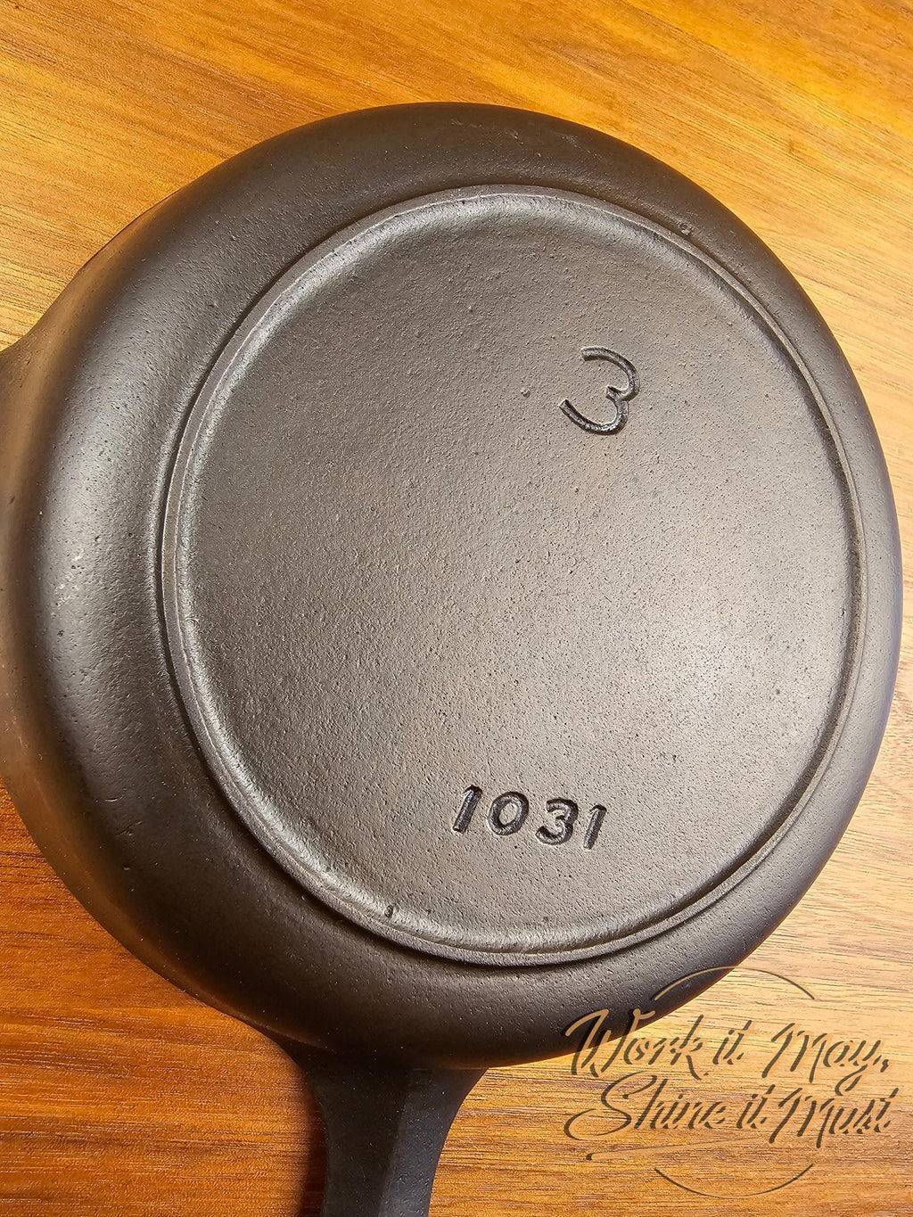 Griswold #3 Vintage Restored Cast Iron Skillet 1031 Iron Mountain Series