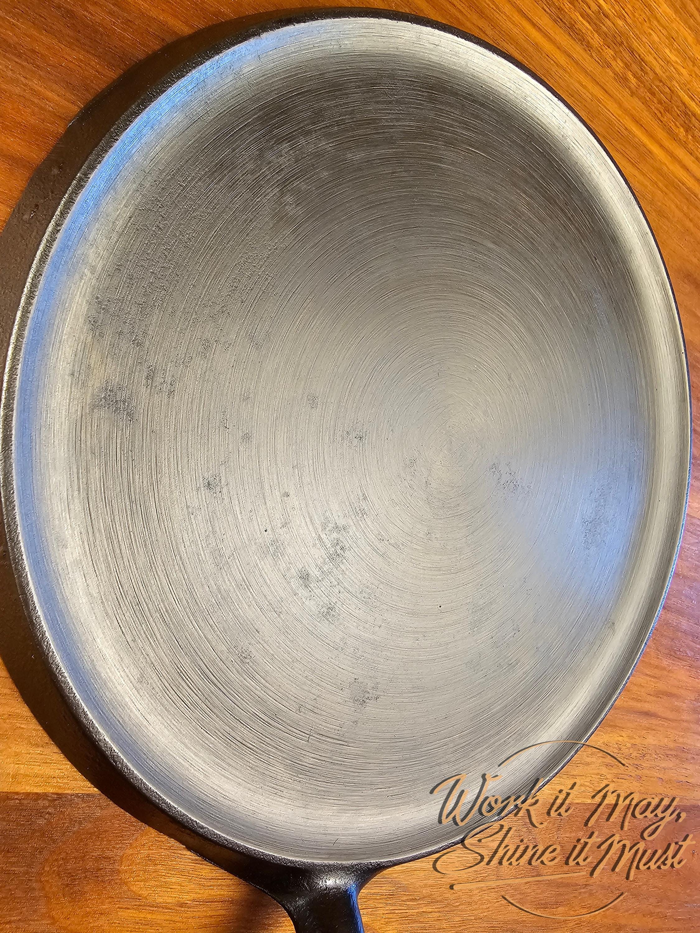Griswold #8 Vintage Restored Cast Iron Griddle Large Block Logo 608