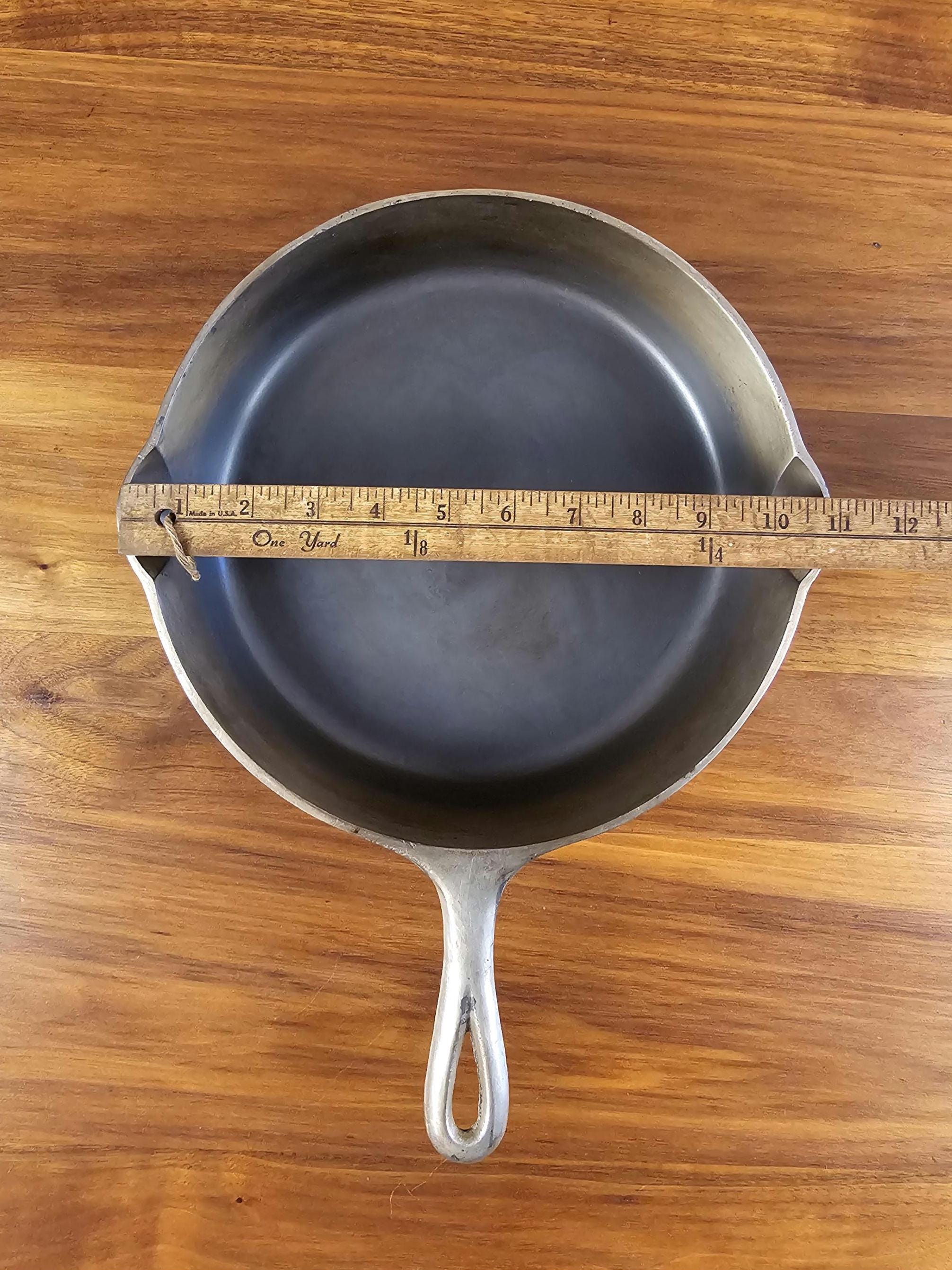 Griswold #8 Vintage Restored Nickel Plated Skillet - Slant Logo 704E - No EPU