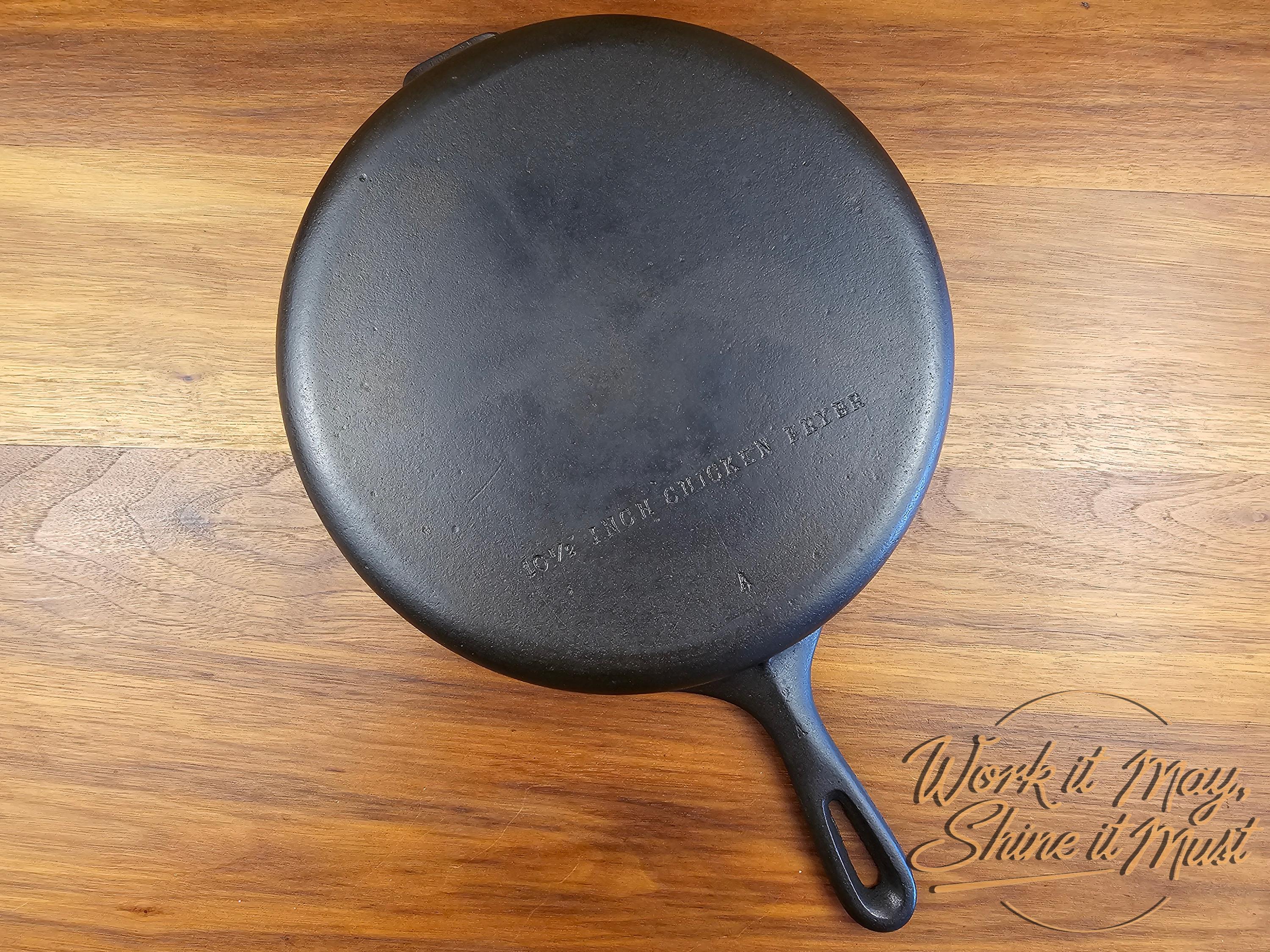 Restored Wagner Ware #8 Chicken Fryer - 10.5" Cast Iron Skillet