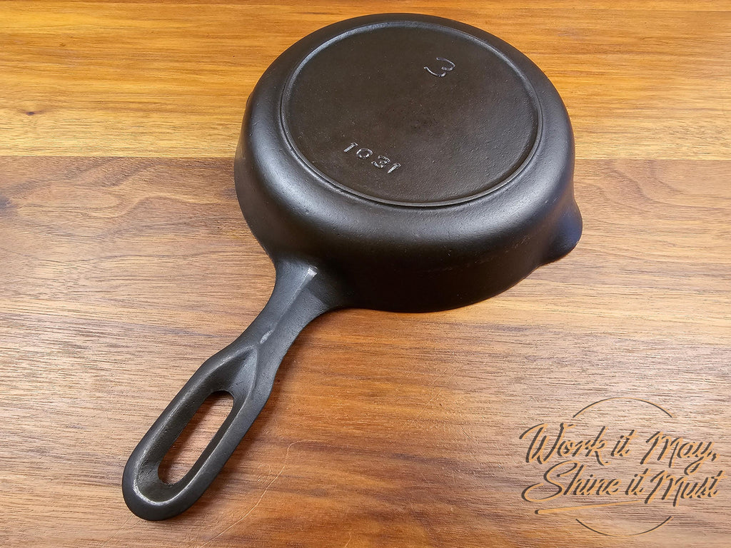 Griswold #3 Vintage Restored Cast Iron Skillet 1031 Iron Mountain Series