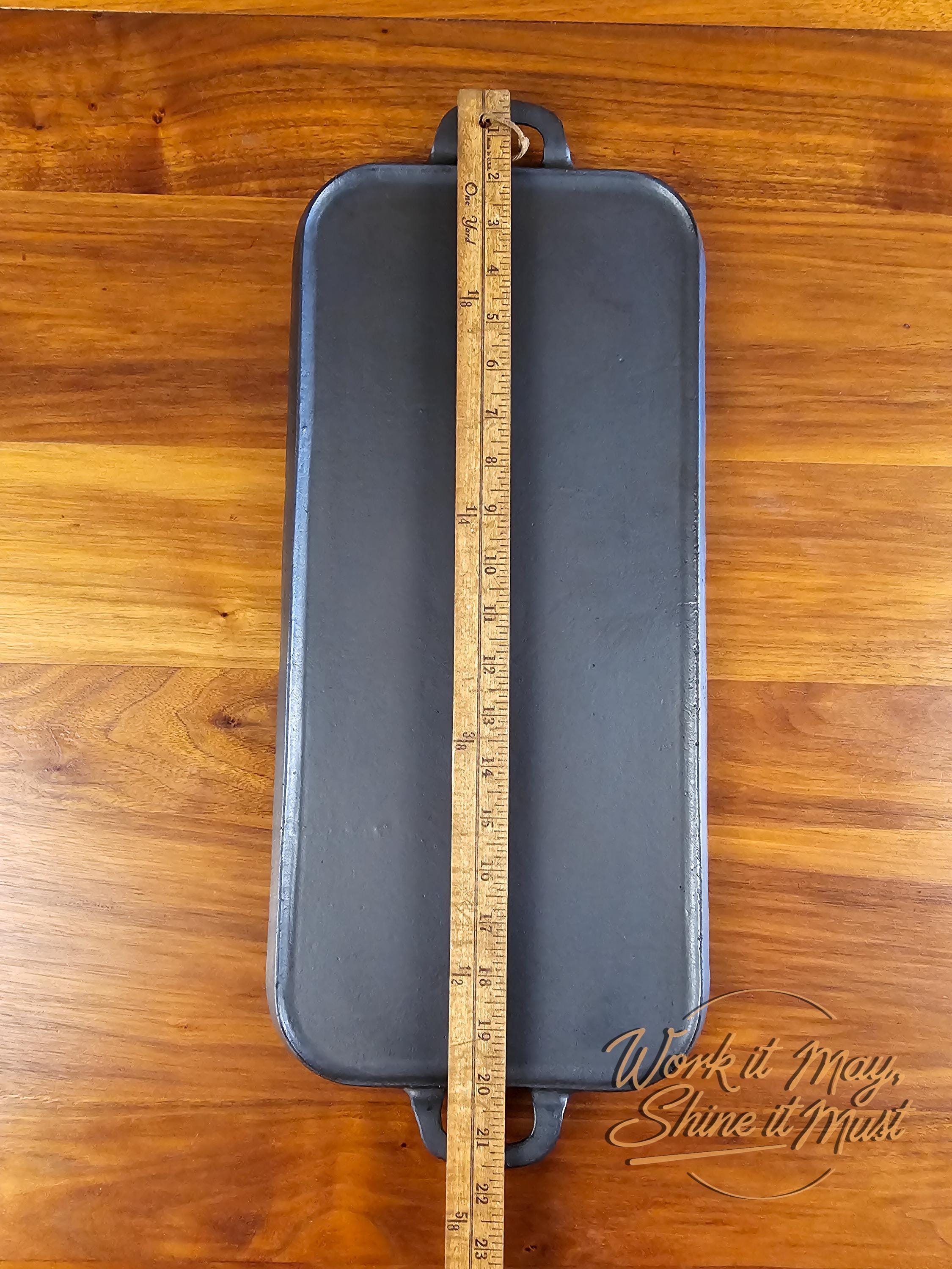 Erie #8 Vintage Restored Cast Iron Rectangular Griddle - 745