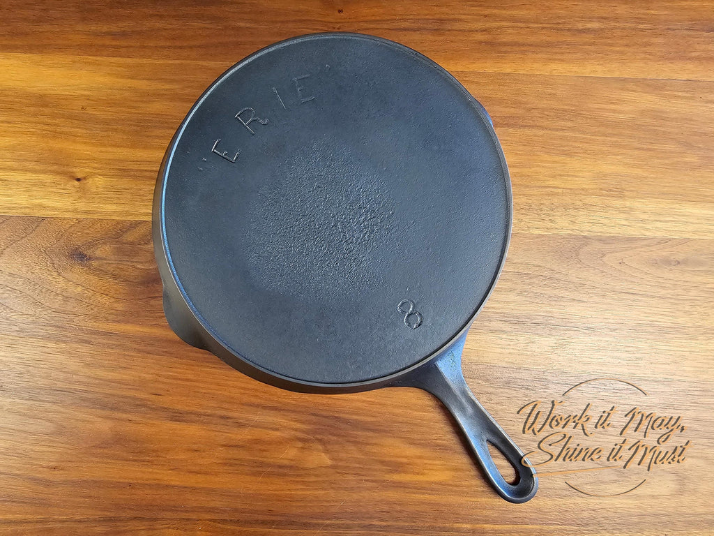 Erie #8 Vintage Restored Cast Iron Skillet - 3rd Series - Pre-Griswold