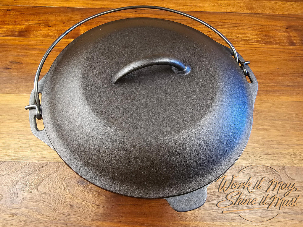 Lodge #8 Vintage Restored Cast Iron Dutch Oven 1930s (5 Quart)