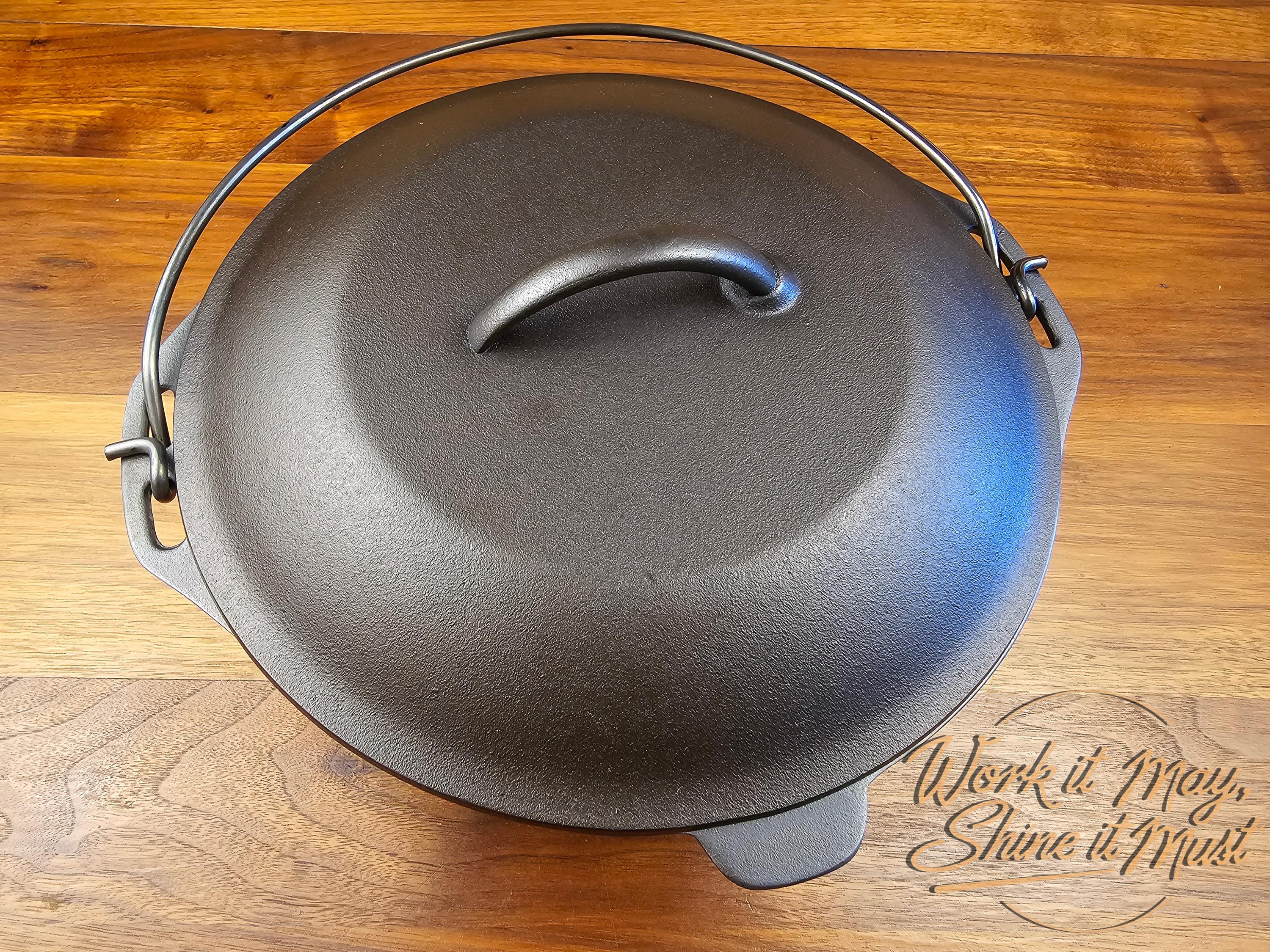 Lodge #8 Vintage Restored Cast Iron Dutch Oven 1930s (5 Quart)