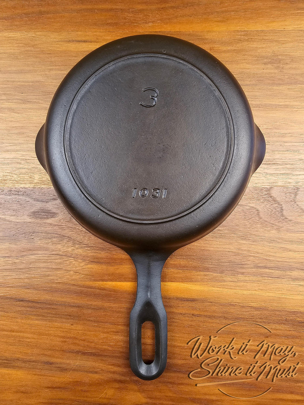 Griswold #3 Vintage Restored Cast Iron Skillet 1031 Iron Mountain Series