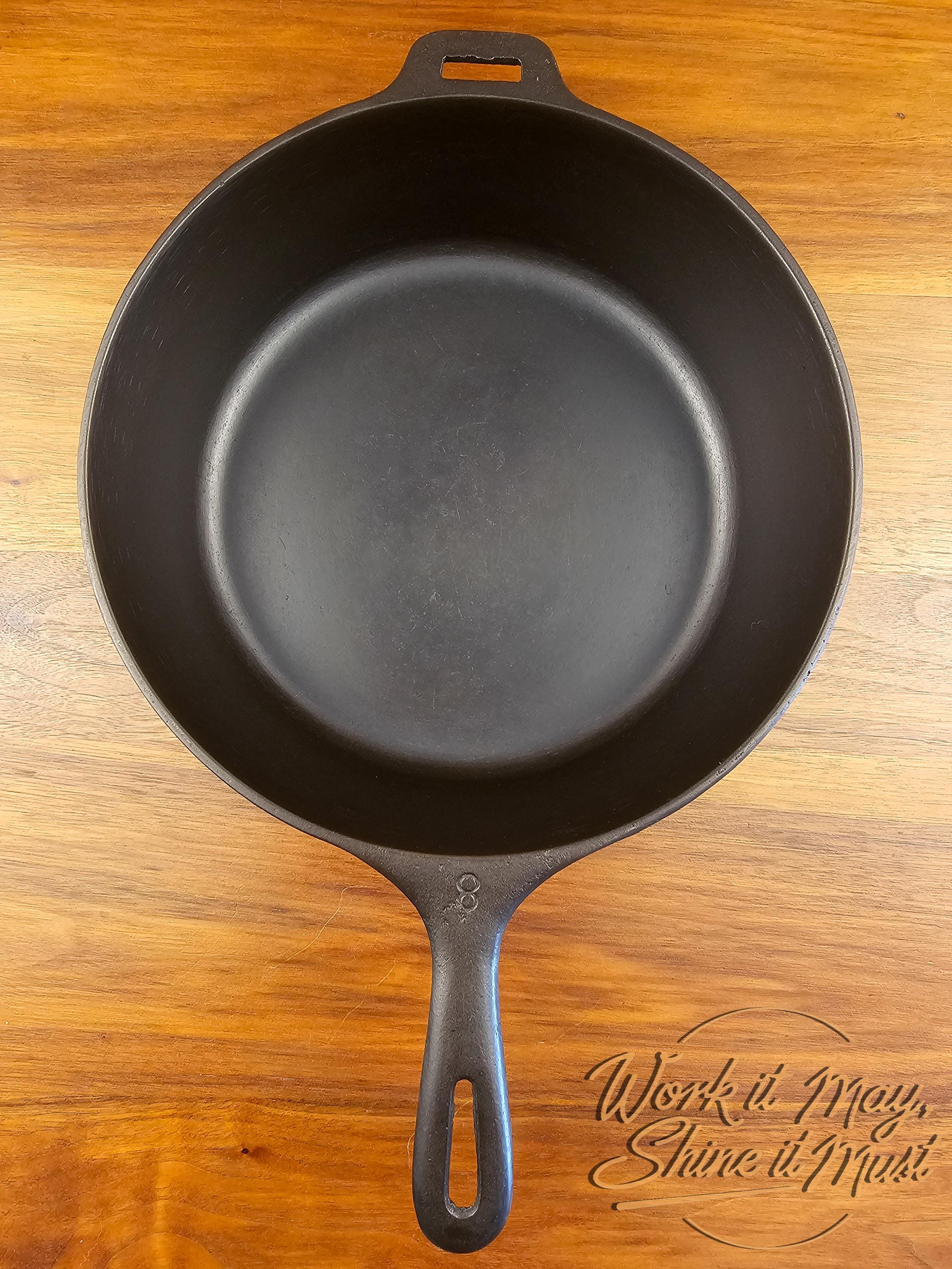 Restored Wagner Ware #8 Chicken Fryer - 10.5" Cast Iron Skillet