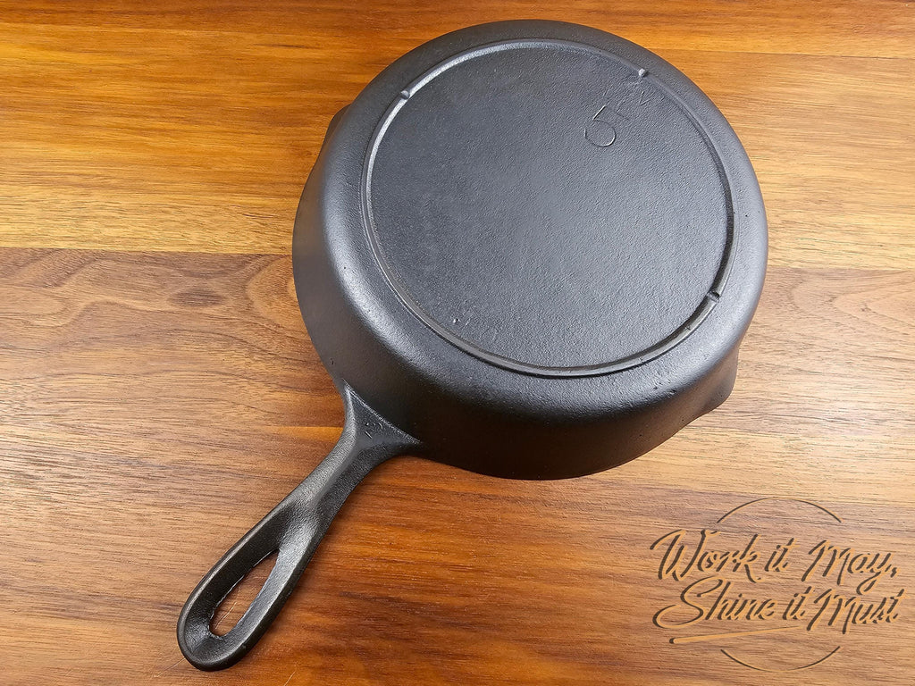 Lodge #5 Vintage Restored Cast Iron Skillet - 3-Notch