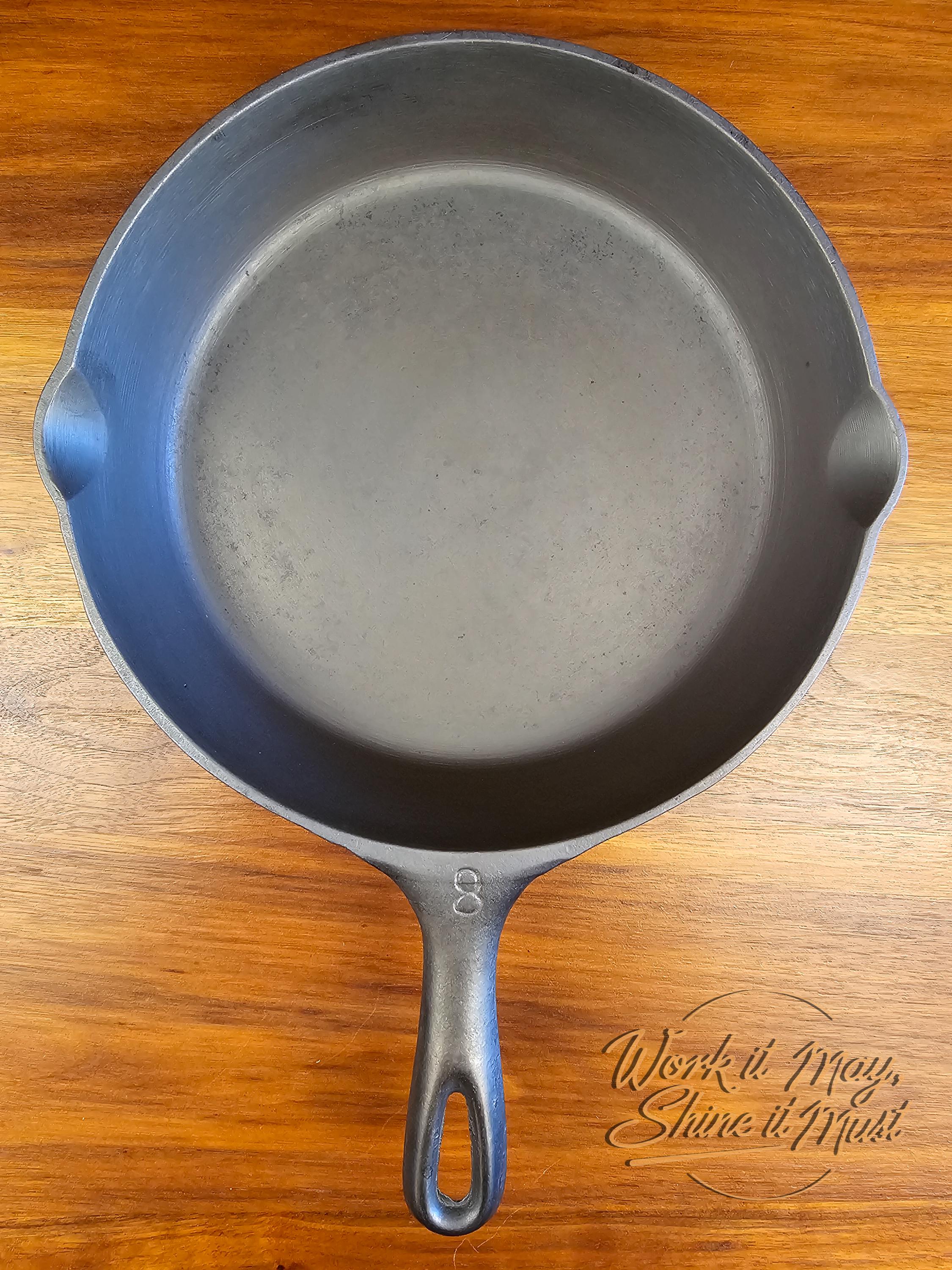 Vollrath #8 Vintage Restored Cast Iron Skillet - Unmarked