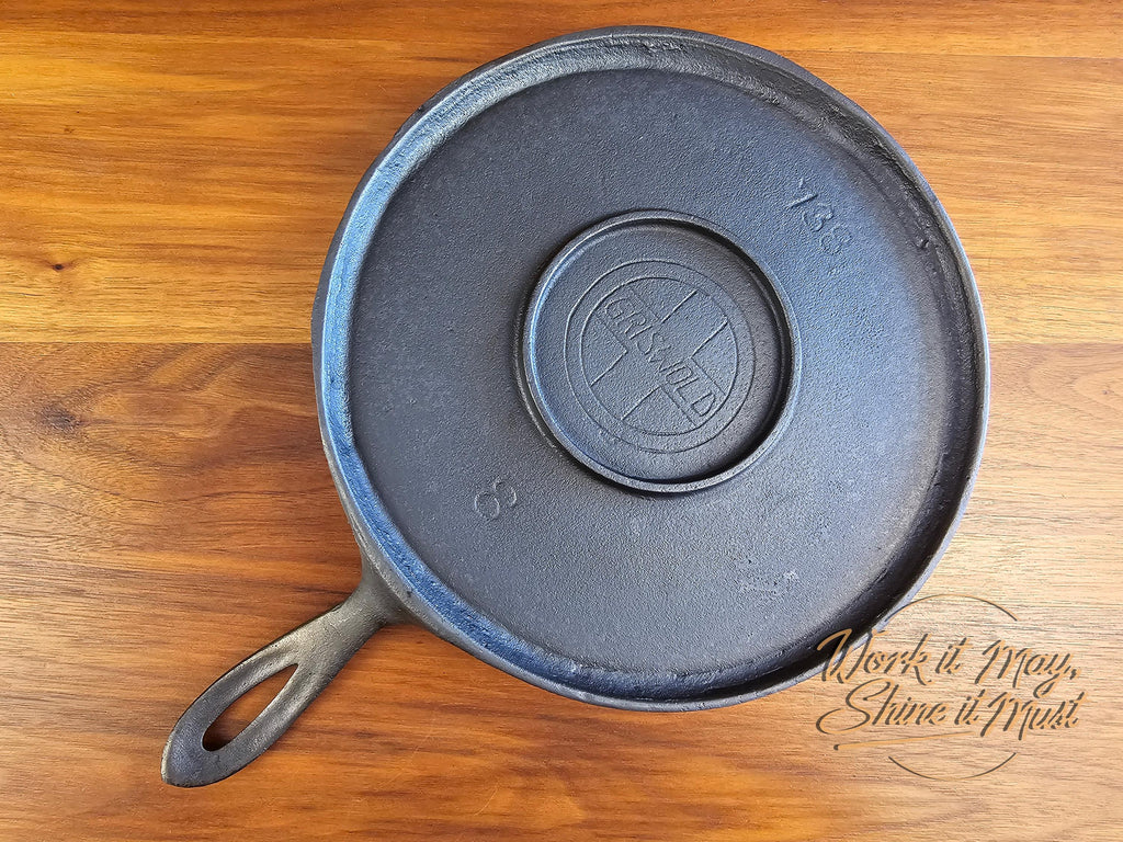 Griswold #8 Vintage Restored Cast Iron Griddle - Slant Logo 738